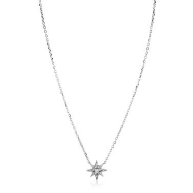 ZINZI zlv. collier met fantasie ster met zironia's