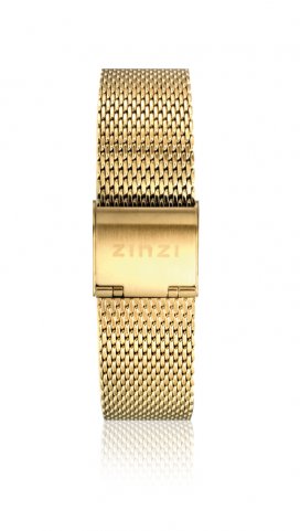 Zinzi Stahl Mesh Uhrenarmband goldfarben 14mm LADYBAND13