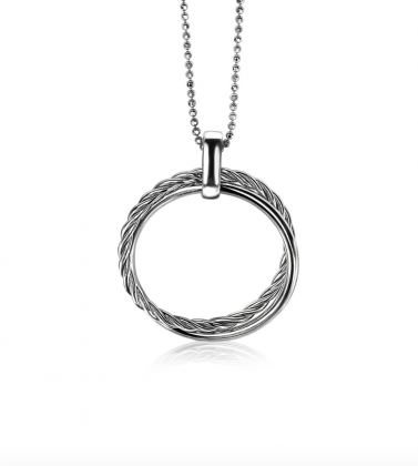 Zinzi silberner Anhänger runde Formen35mm ZIH1283