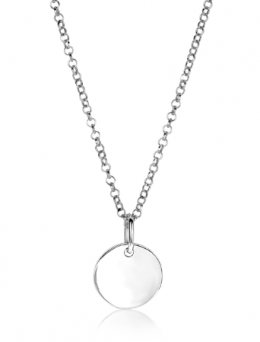 ZINZI zlv. hanger rond plaatje 12mm