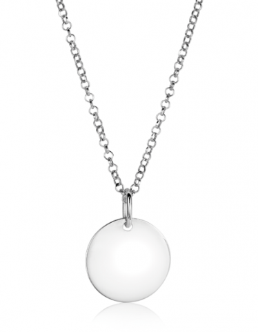 ZINZI zlv. hanger rond plaatje 15mm