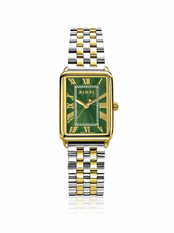 Zinzi Elegance horloge 28mm groene w.plaat stln.band