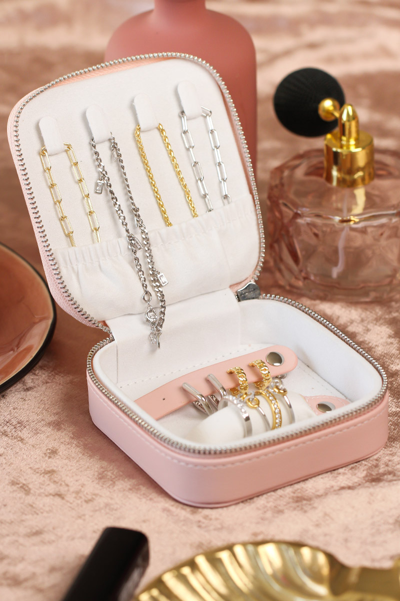 Luxe lichtroze ZINZI sieraden doosje