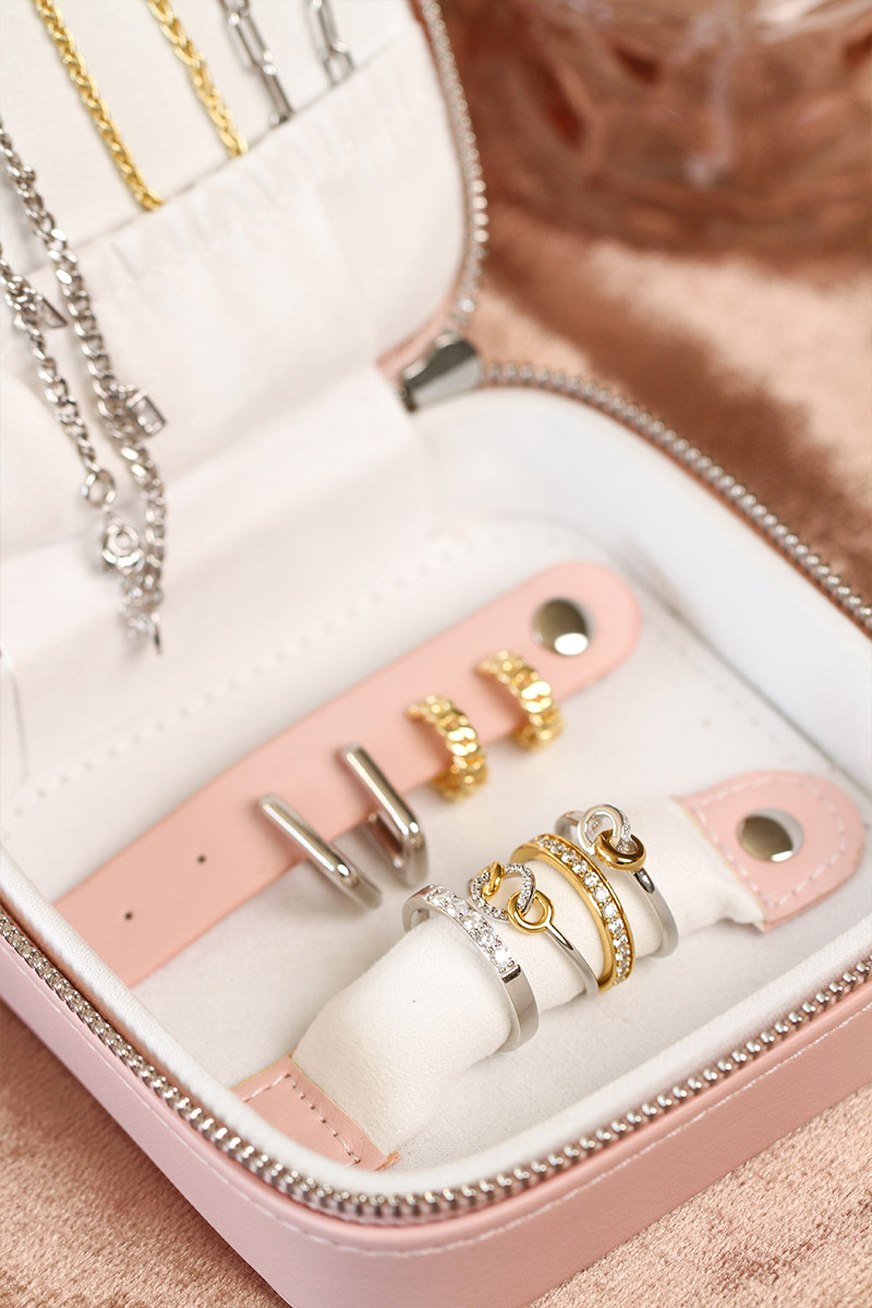 Luxe lichtroze ZINZI sieraden doosje