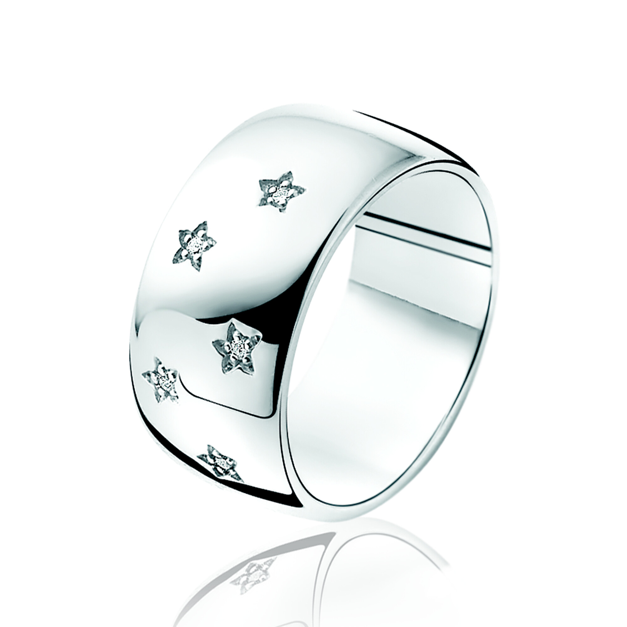 ZINZI DIAMONDS silberner Ring Diamant weiß ZDR47