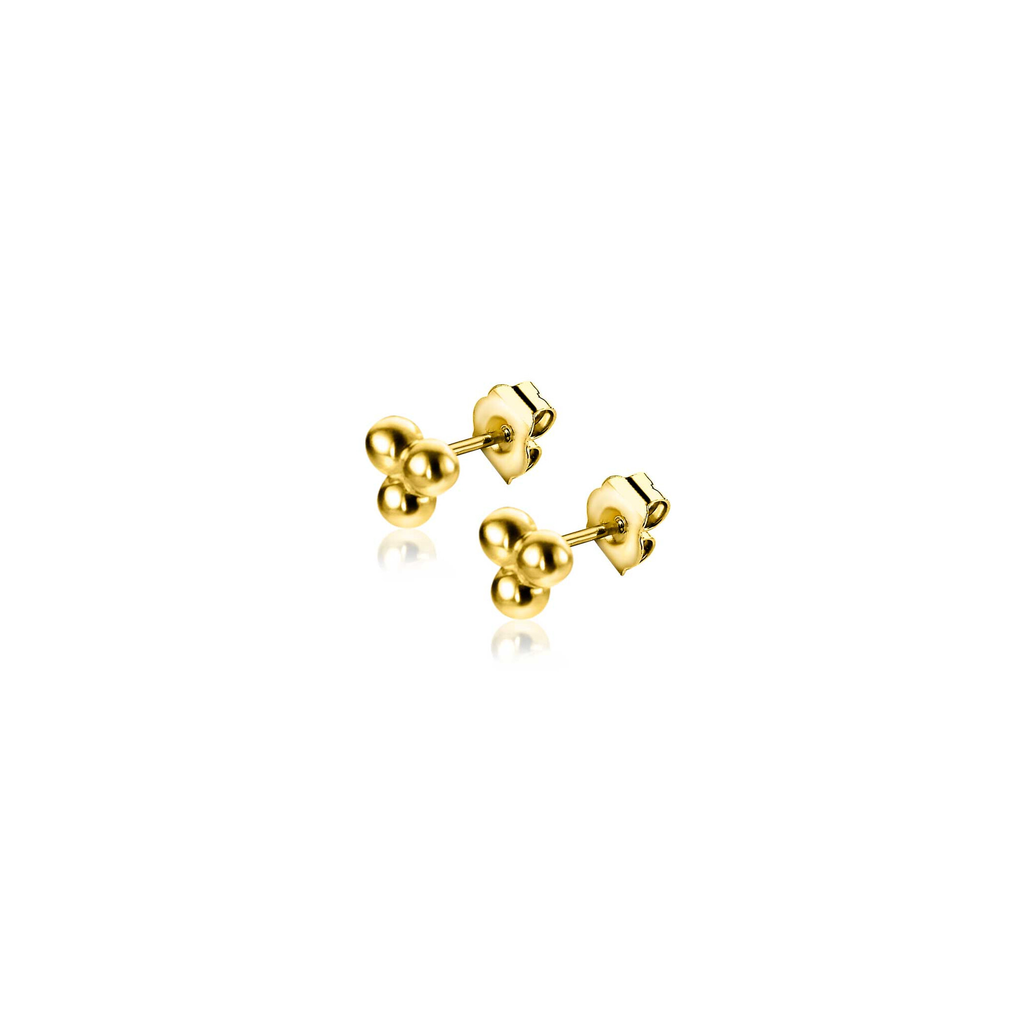 ZINZI GOLD oorknopjes 3x bolletje 2.7mm