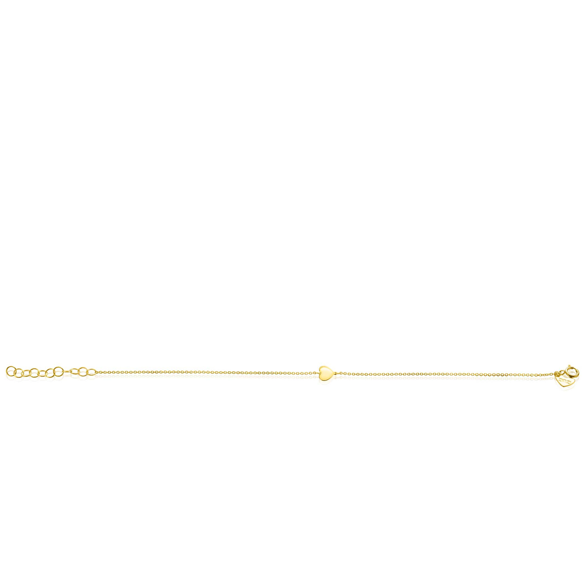 ZINZI GOLD armband met hartje ertussen