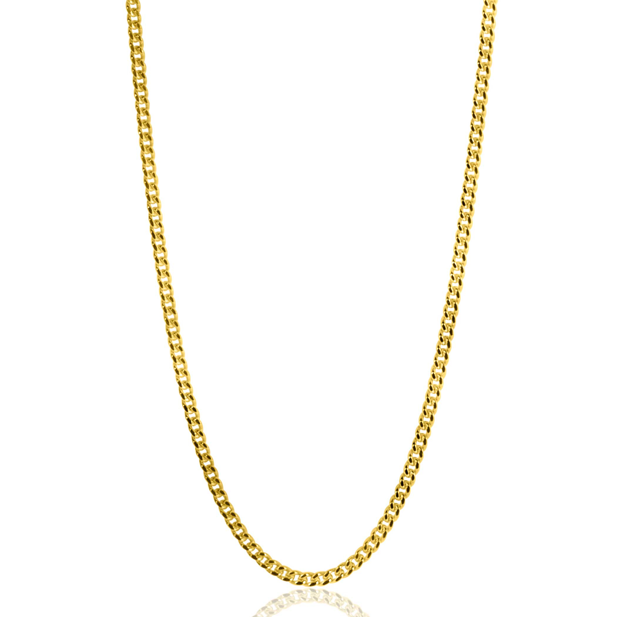 ZINZI GOLD gourmet lengtecollier 1mm 42cm