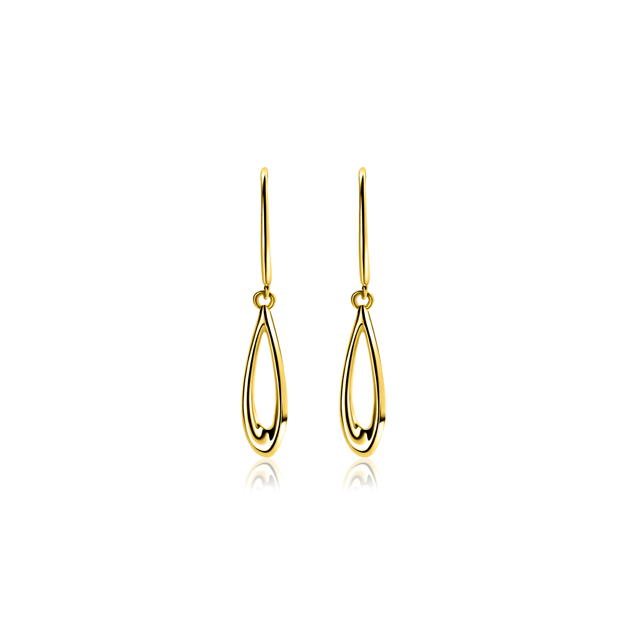 ZINZI GOLD oorhangers ovaal open