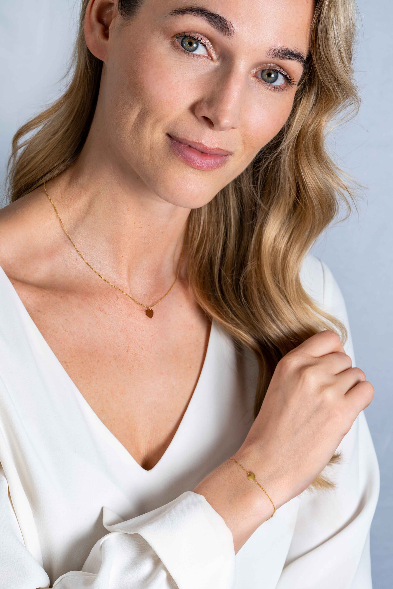 ZINZI GOLD armband met hartje ertussen