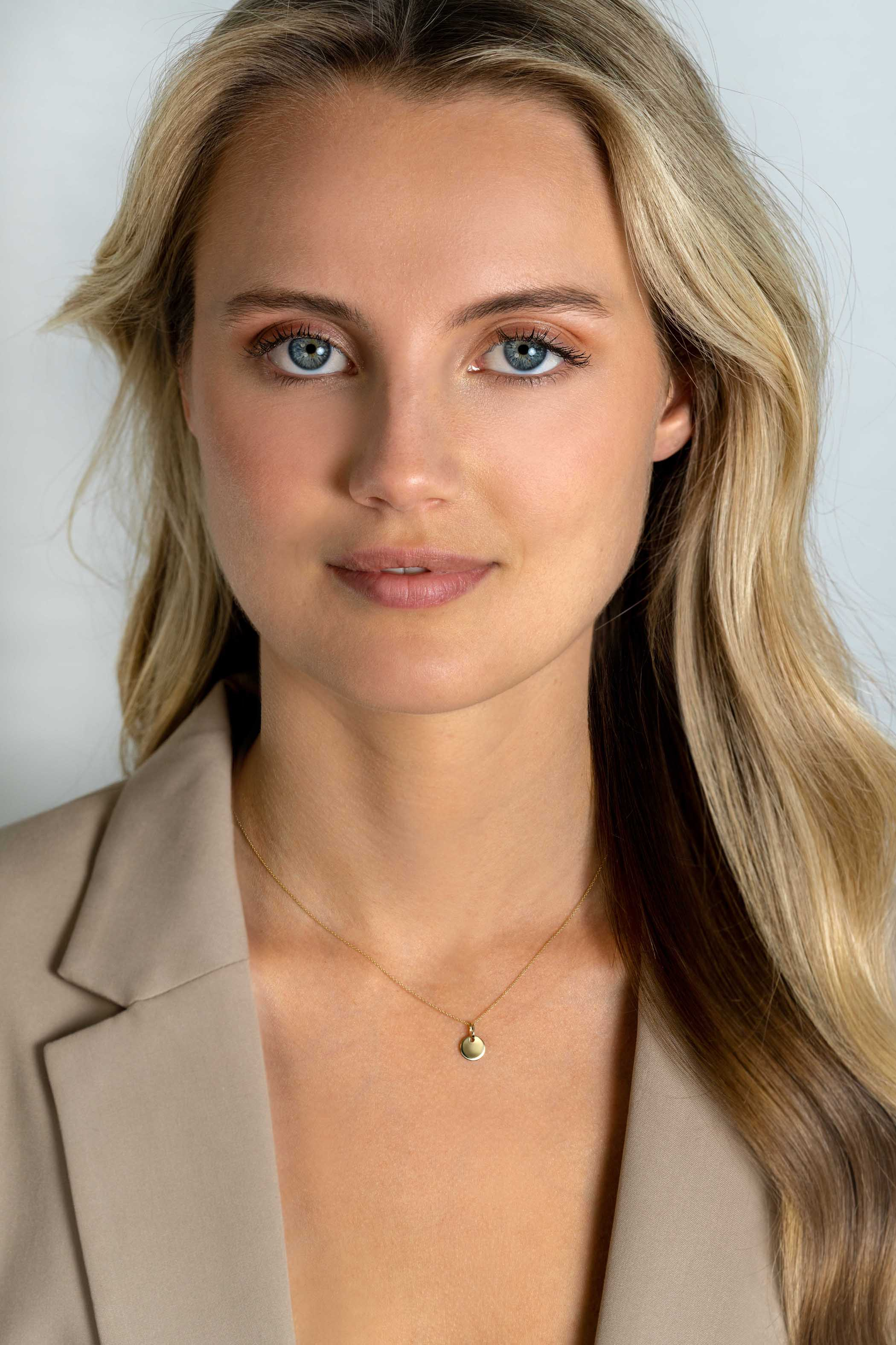 ZINZI GOLD hanger rond glad 8mm