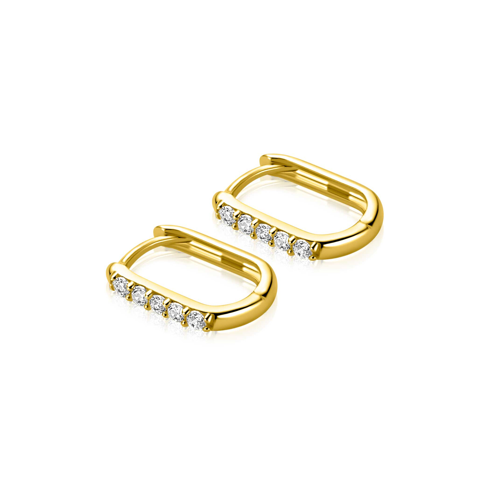 ZINZI GOLD klapcreolen rechthoek zirc.12.5x2mm