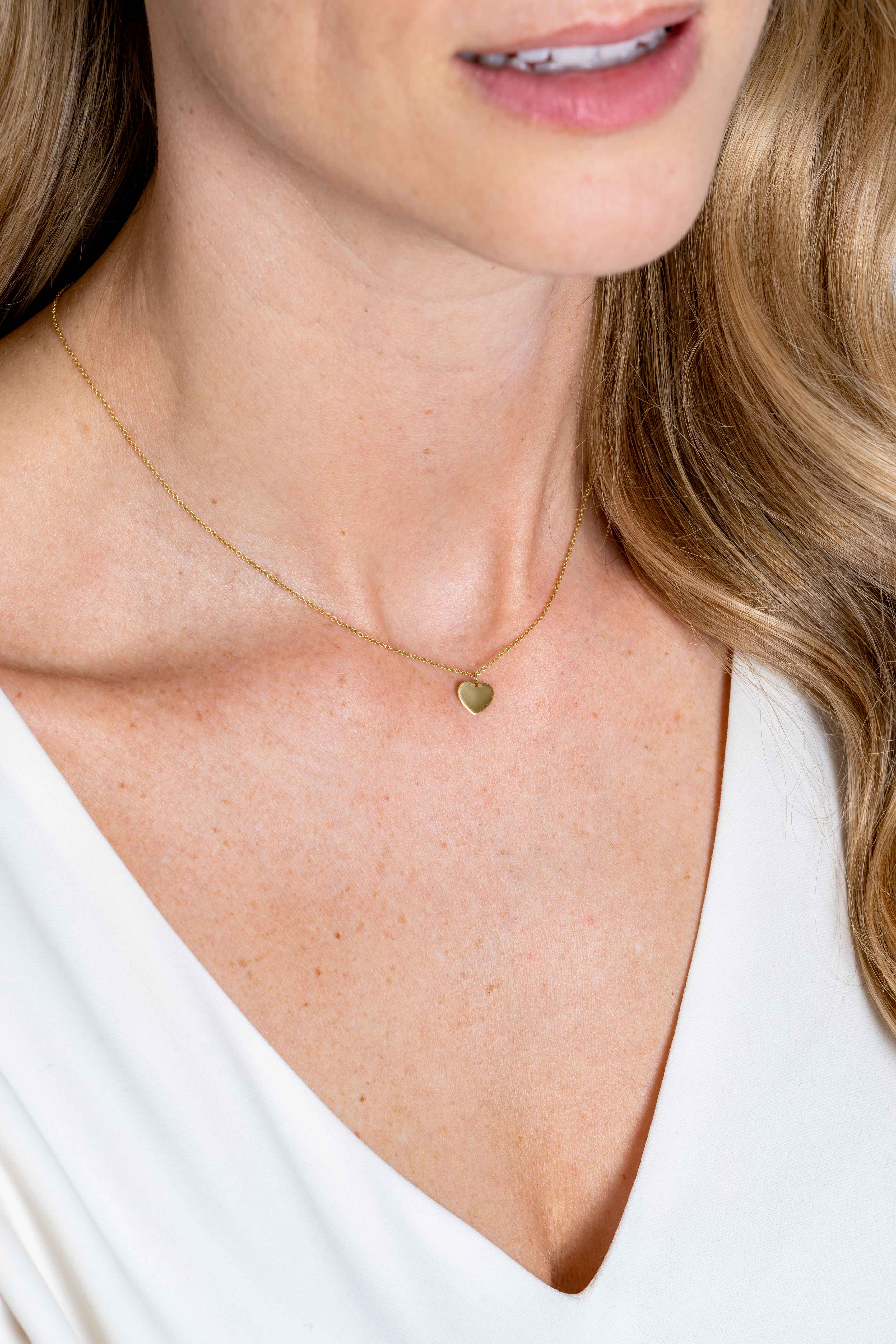 ZINZI GOLD collier met plaatje hart 40-43cm