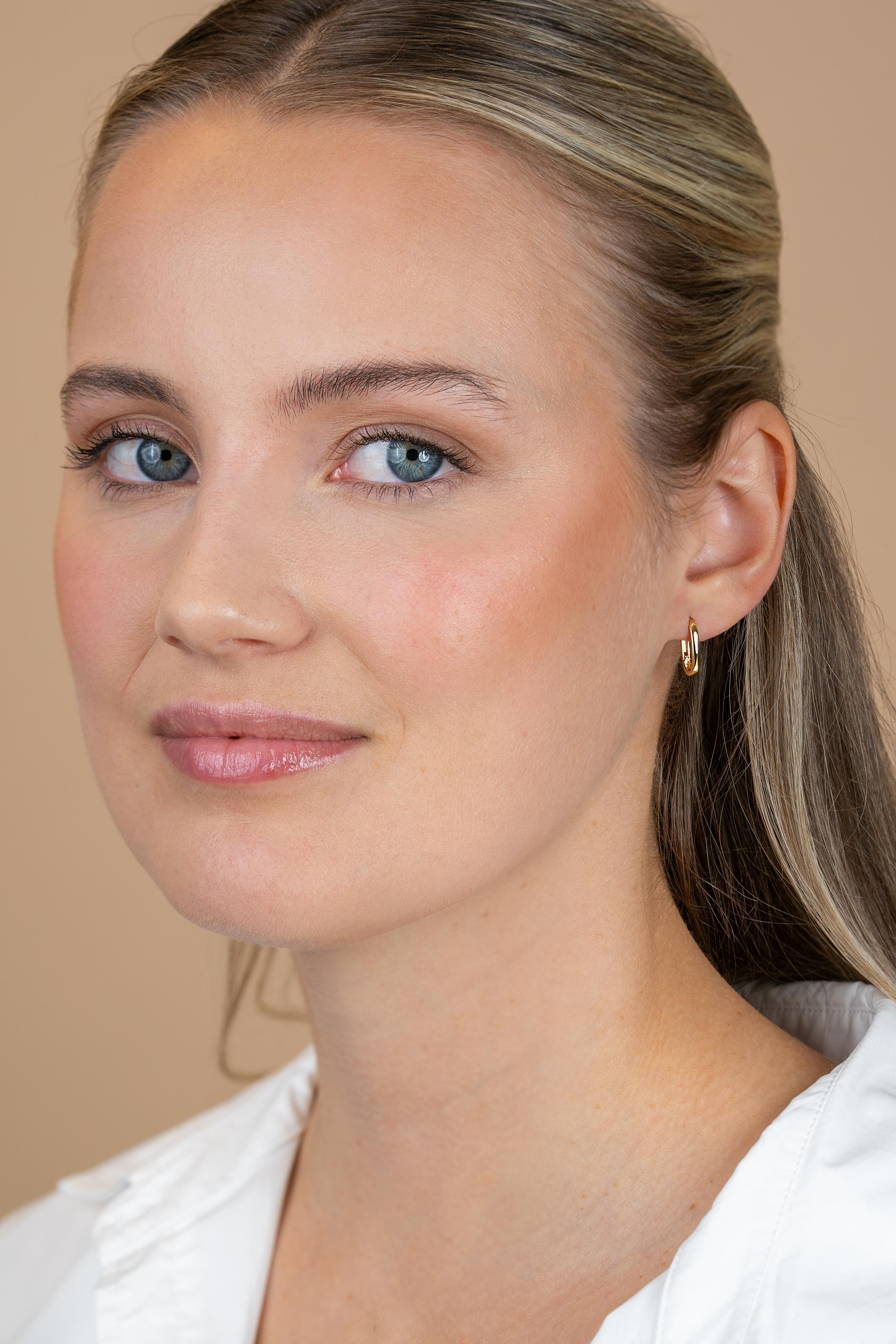 ZINZI GOLD klapcreolen ovaal 13x2mm