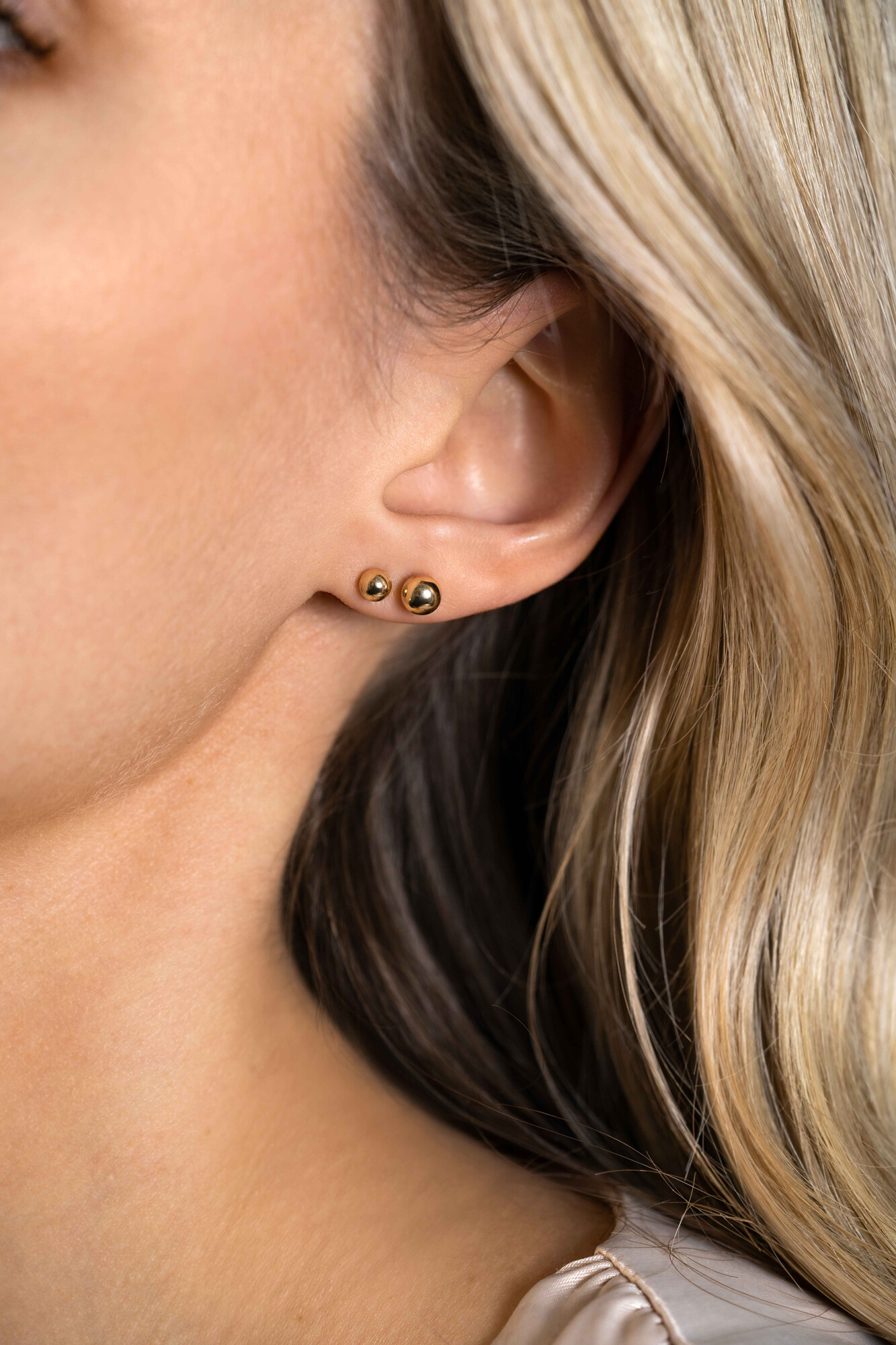 ZINZI GOLD oorknopjes bol 4mm