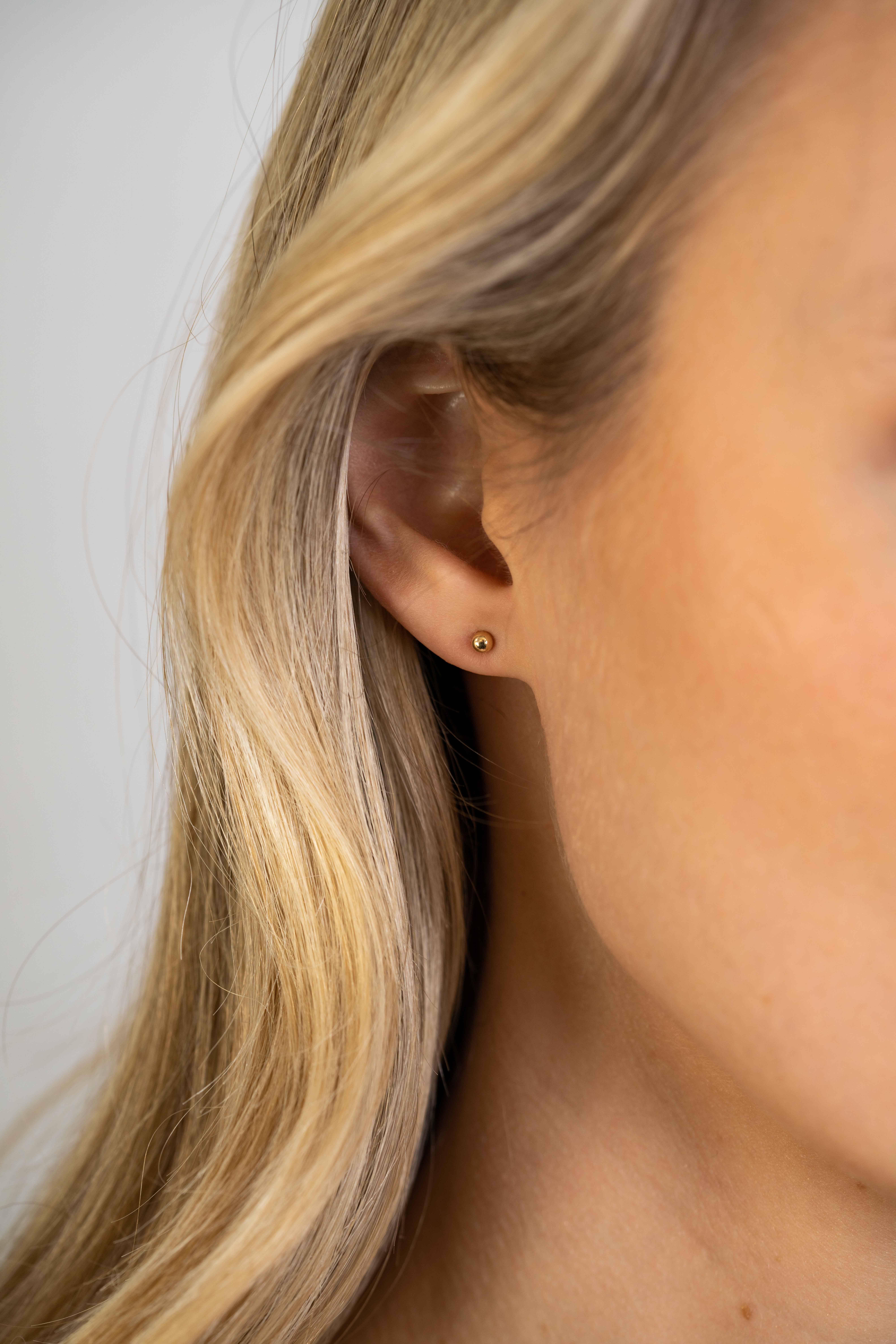 ZINZI GOLD oorknopjes bol 3mm