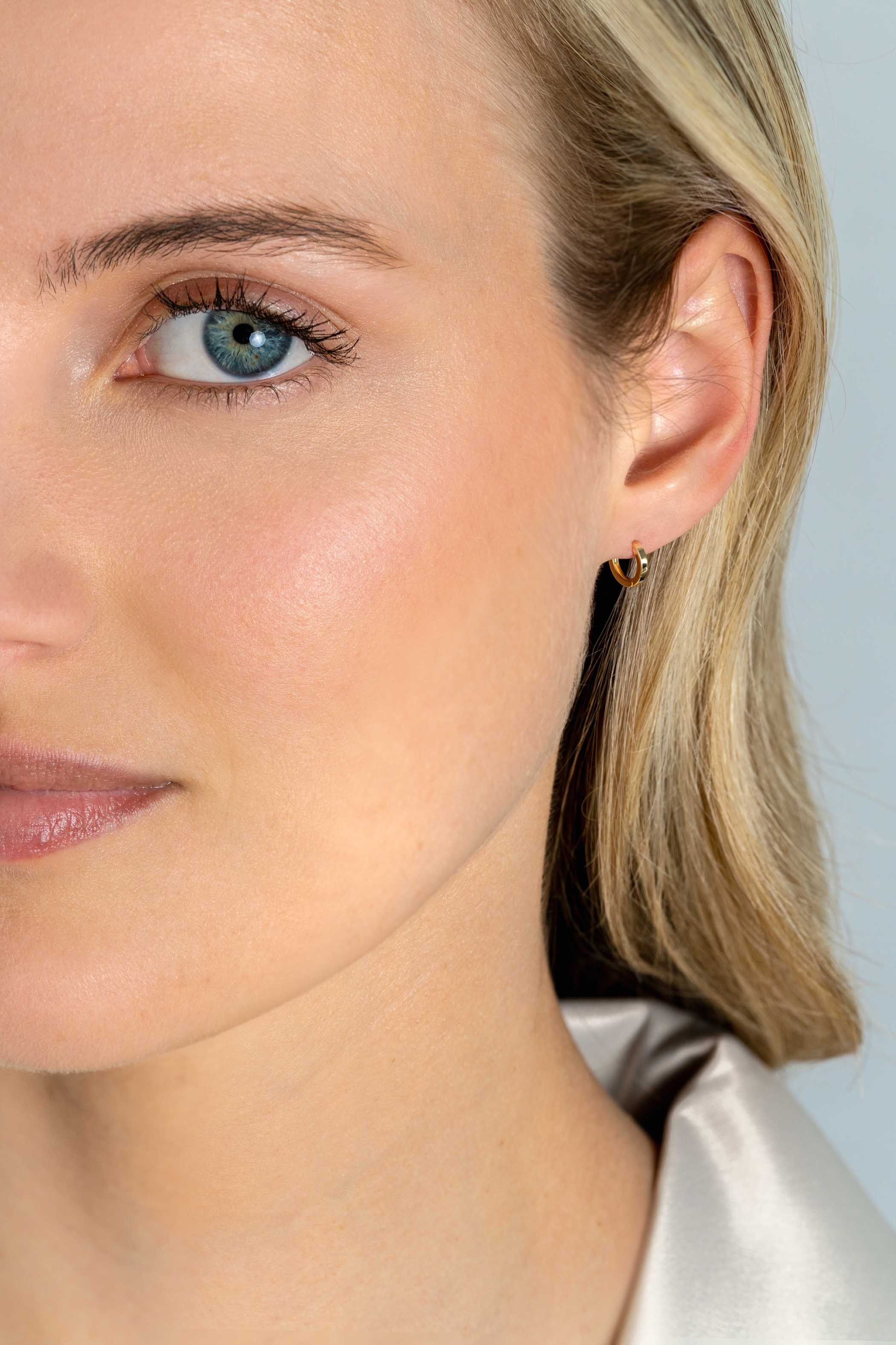 ZINZI GOLD oorcreolen glad 8x1.3mm