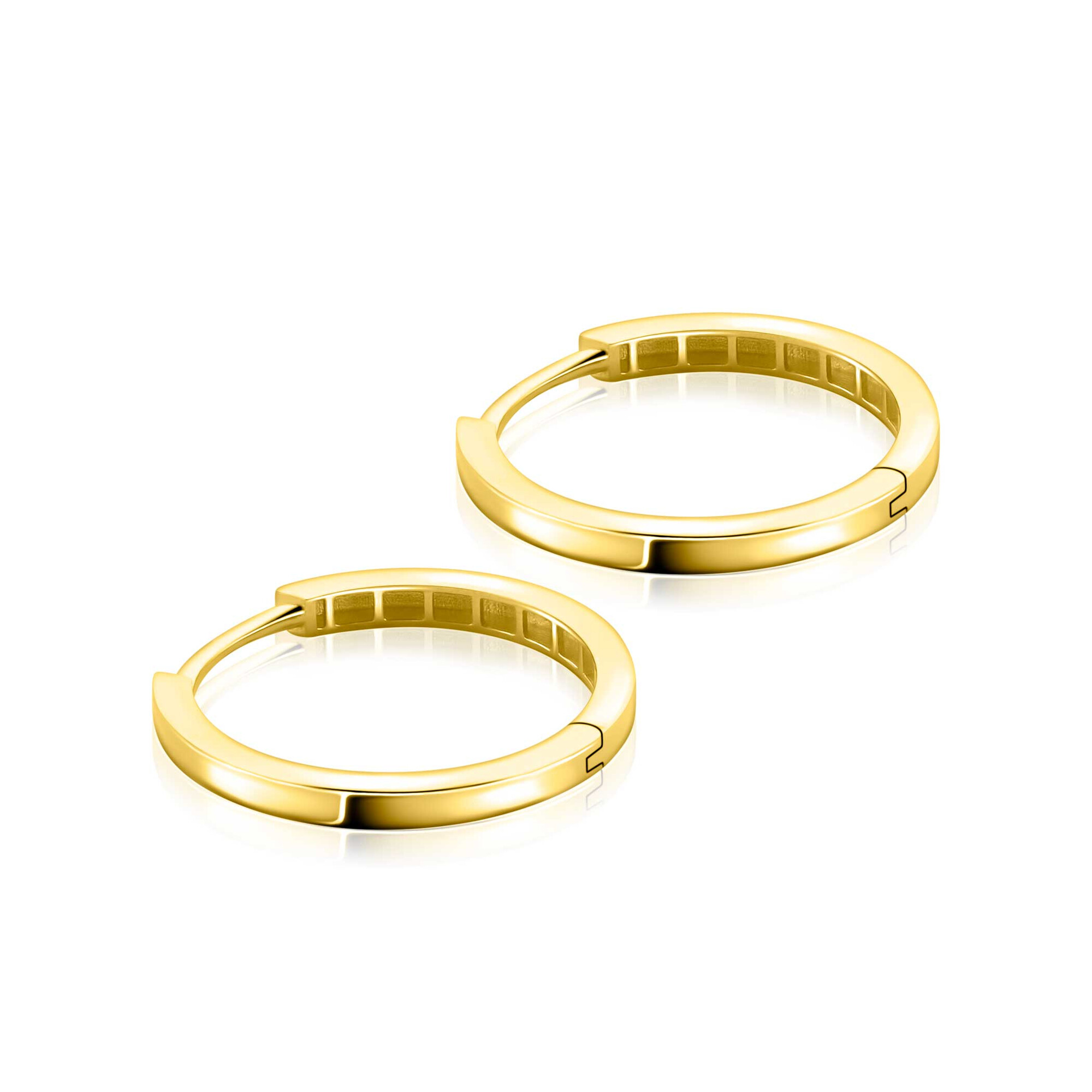 ZINZI GOLD klapcreolen glad 19x2mm