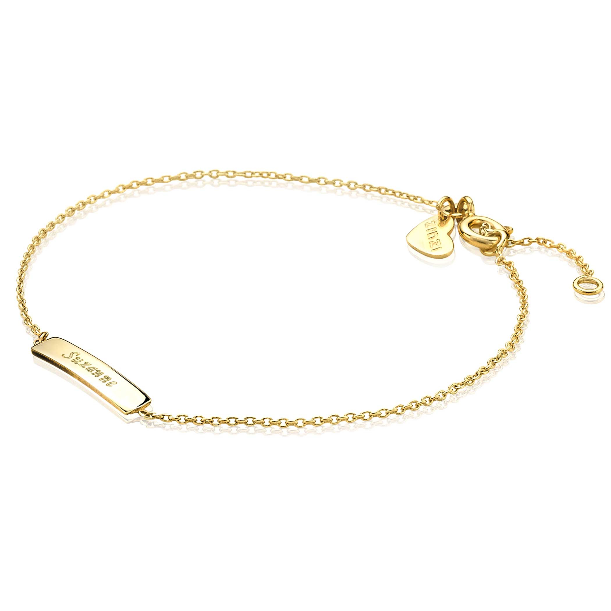 ZINZI 14 Karat Gold Armband Plättchen glatt ZGA176