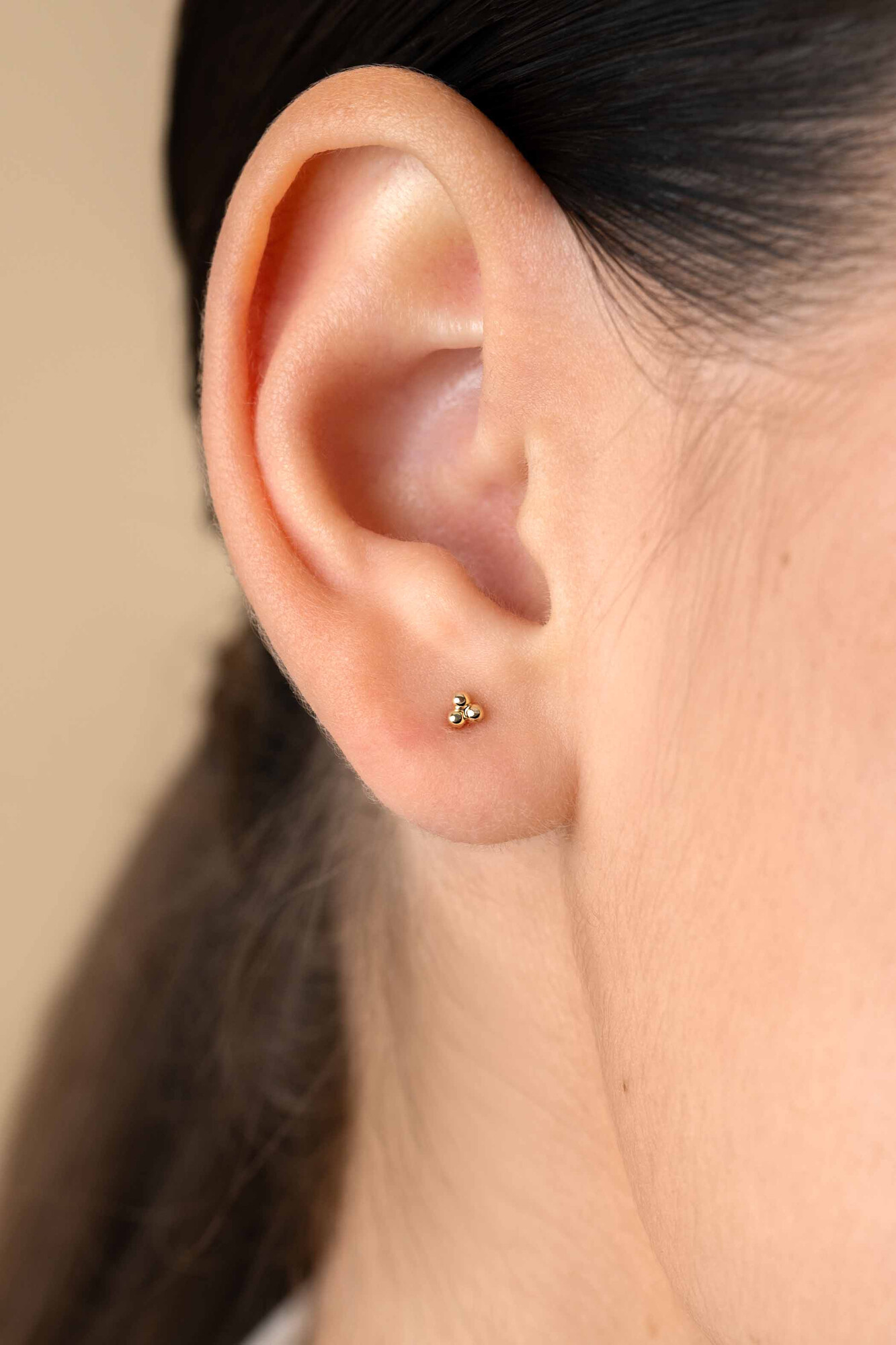 ZINZI GOLD oorknopjes 3x bolletje 2.7mm