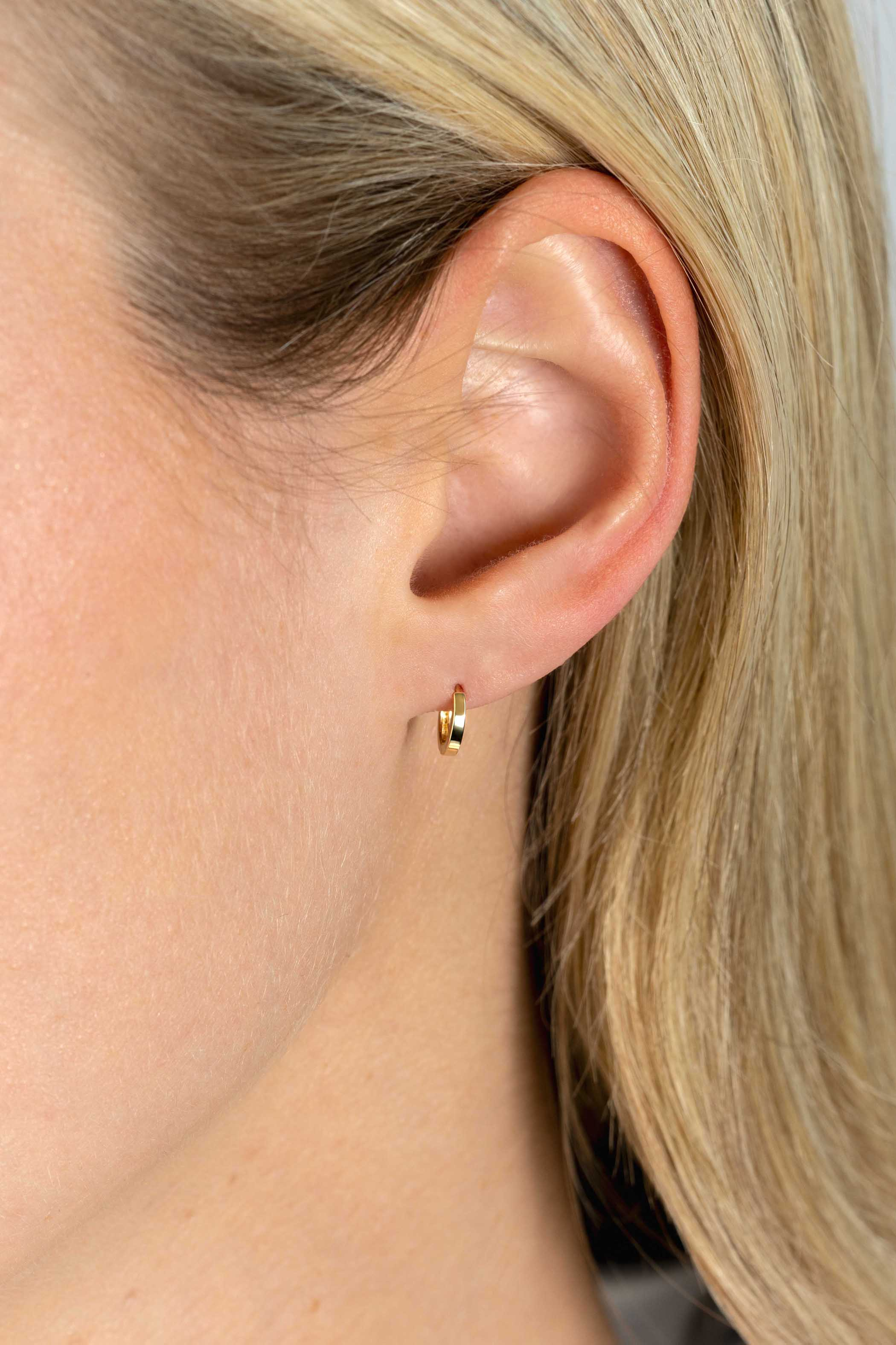 ZINZI GOLD oorcreolen glad 8x1.3mm