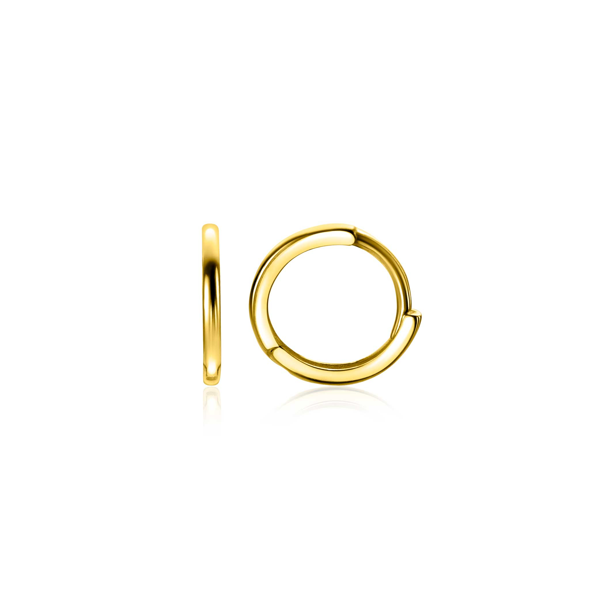 ZINZI GOLD klapcreolen glad 10x1.2mm