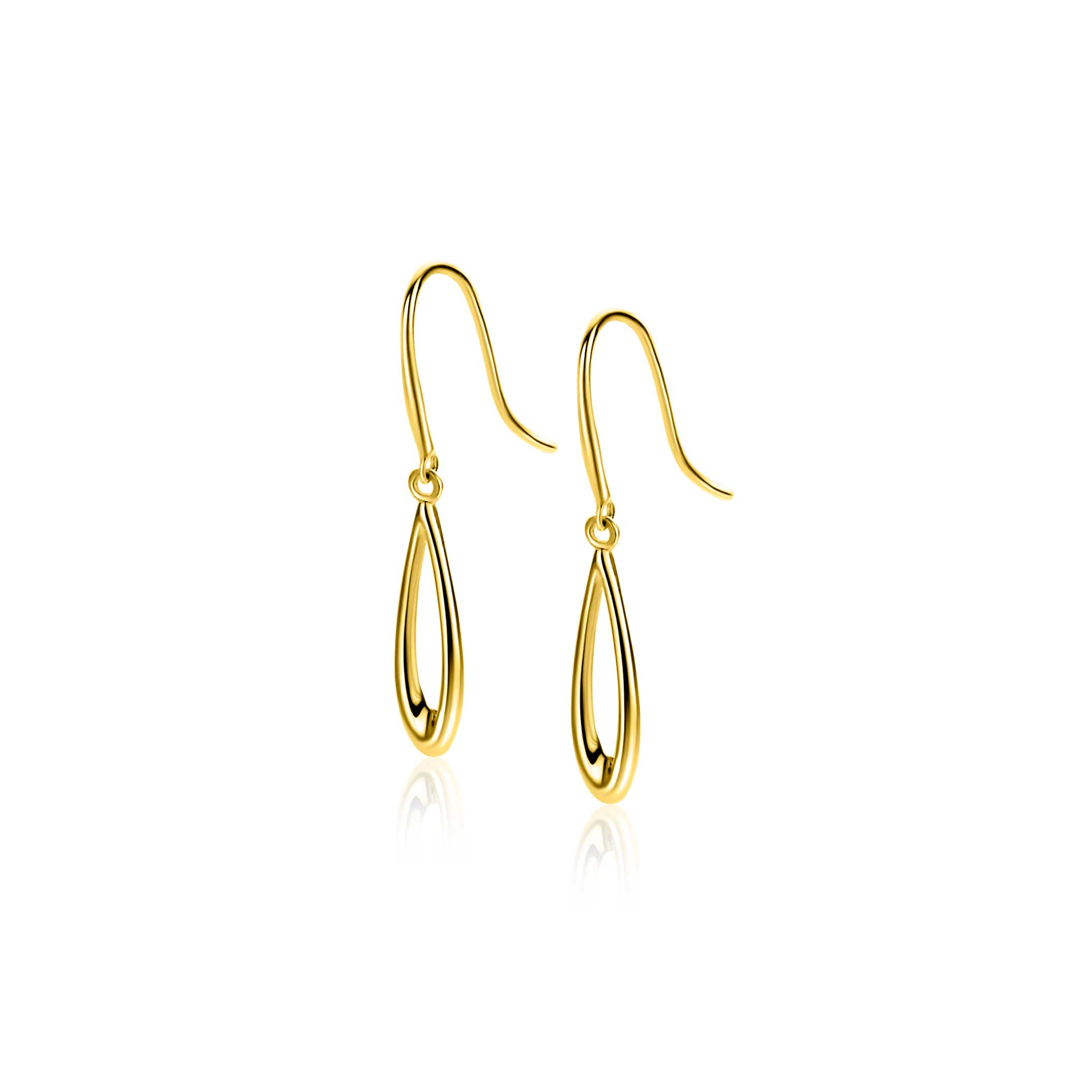 ZINZI GOLD oorhangers ovaal open