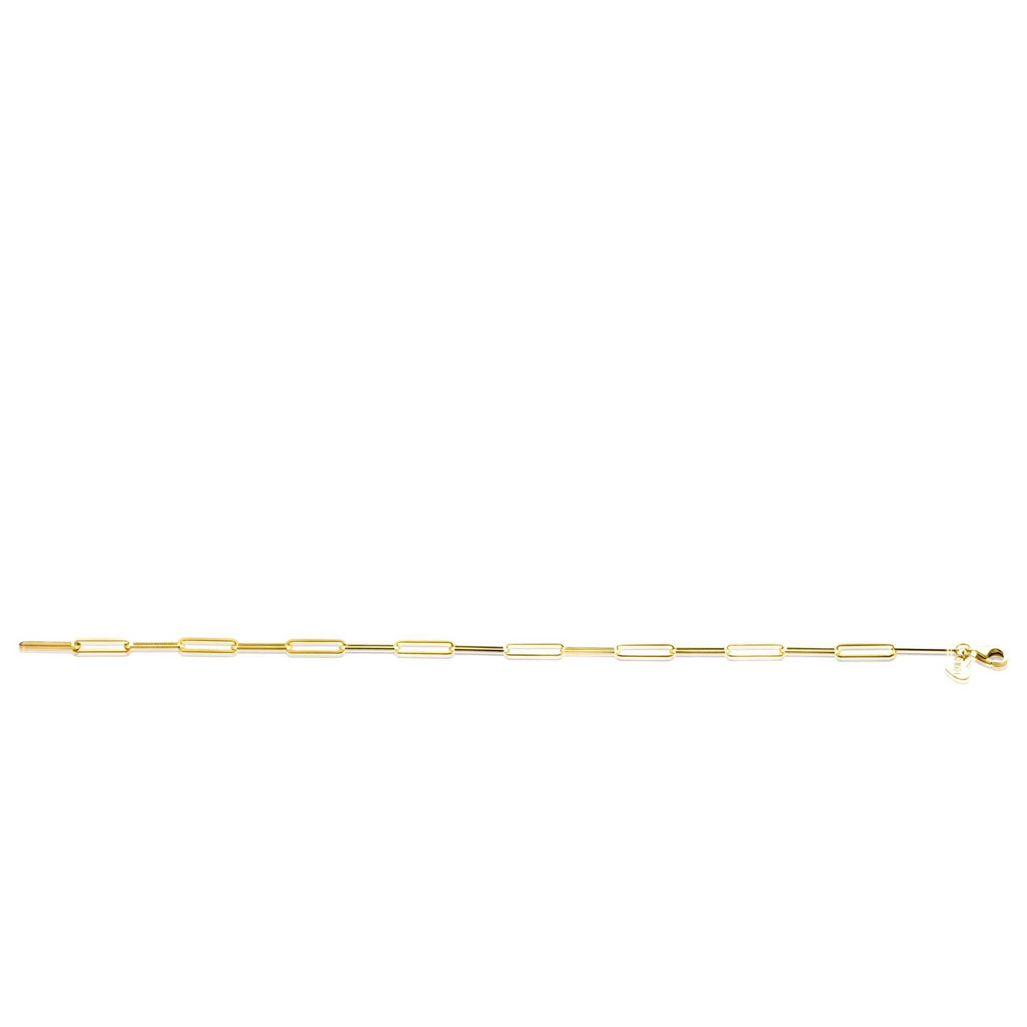 ZINZI GOLD armband paperclip schakels 3.1mm