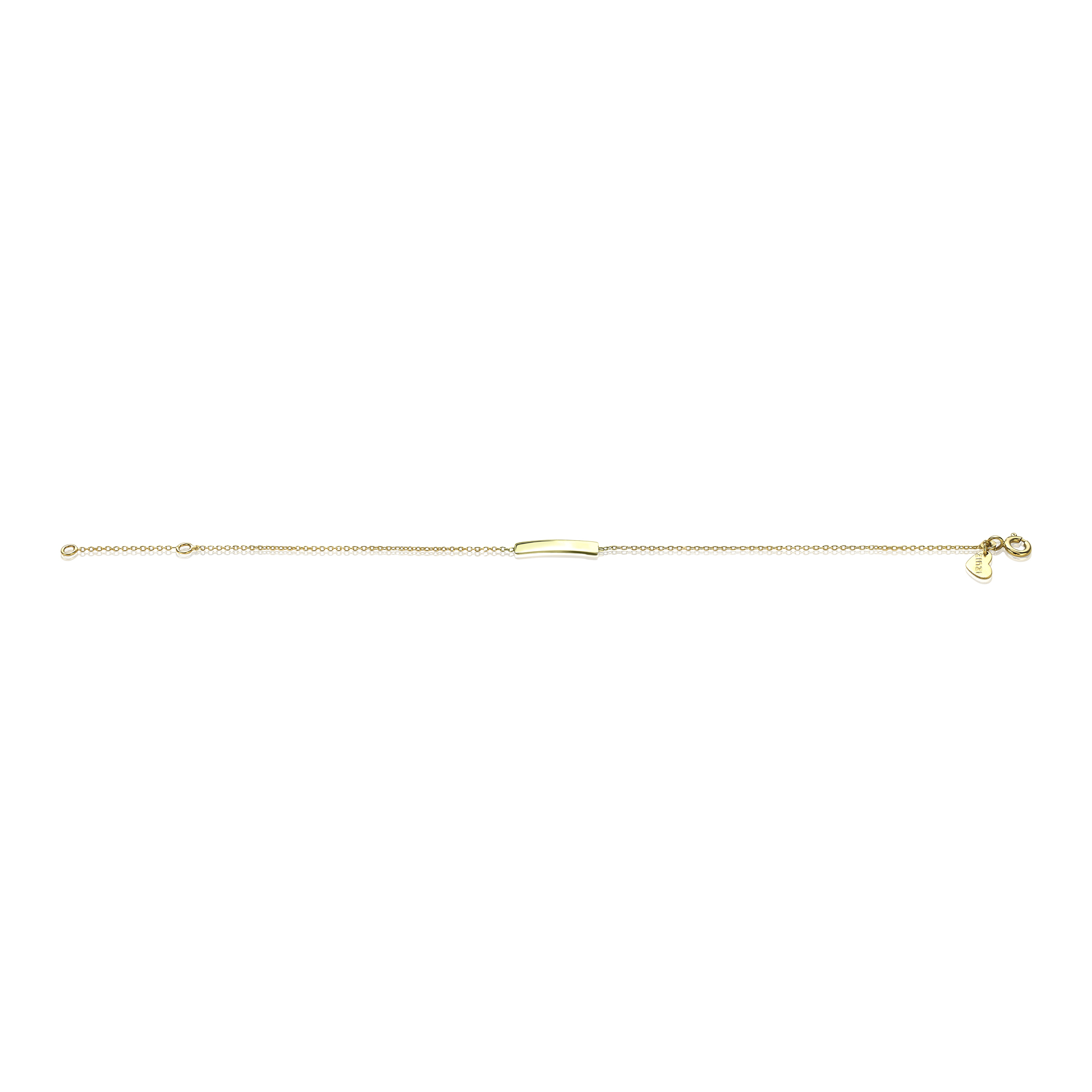 ZINZI 14 Karat Gold Armband Plättchen glatt ZGA176