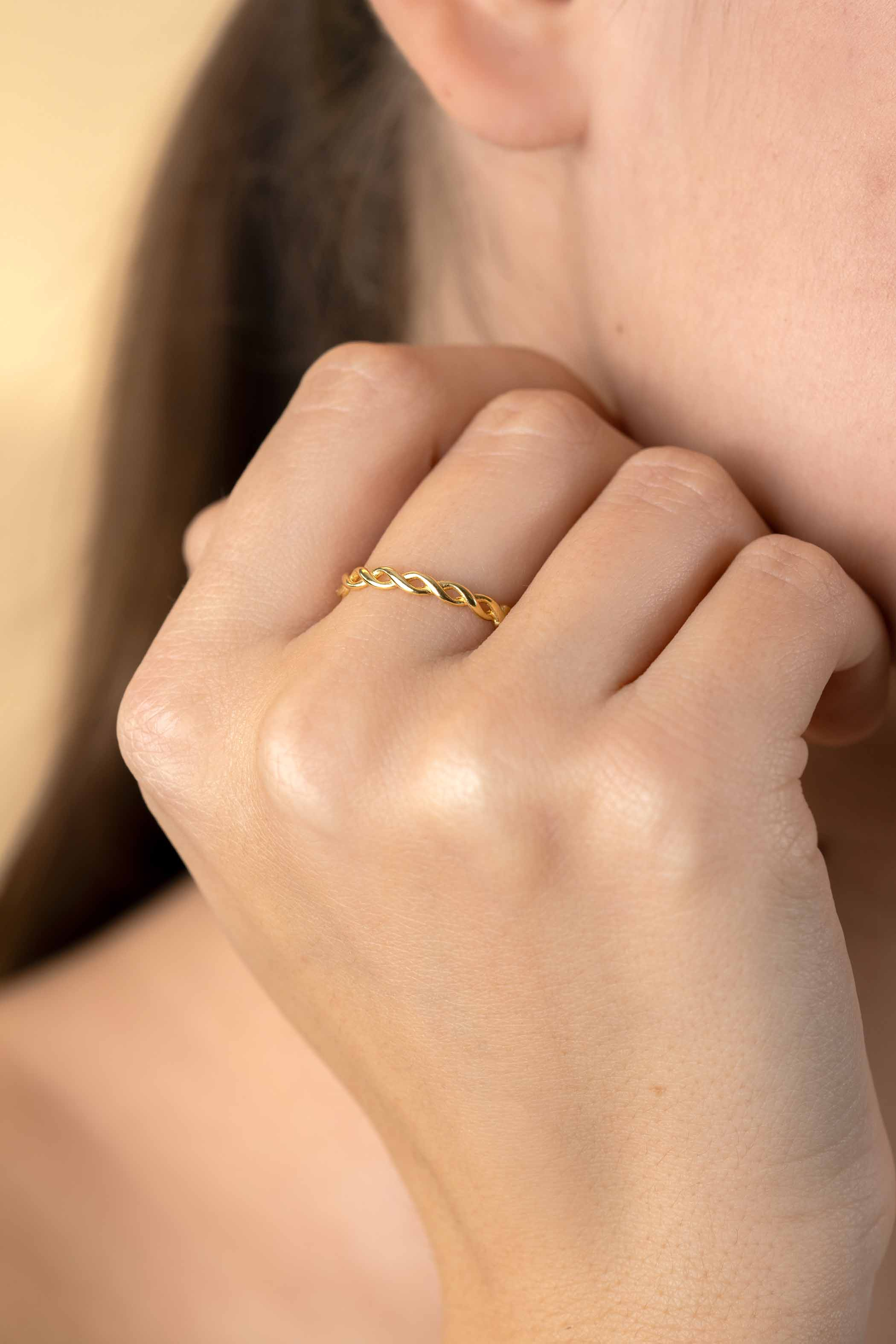 ZINZI Gold ring infinity 2.5mm mt. 58