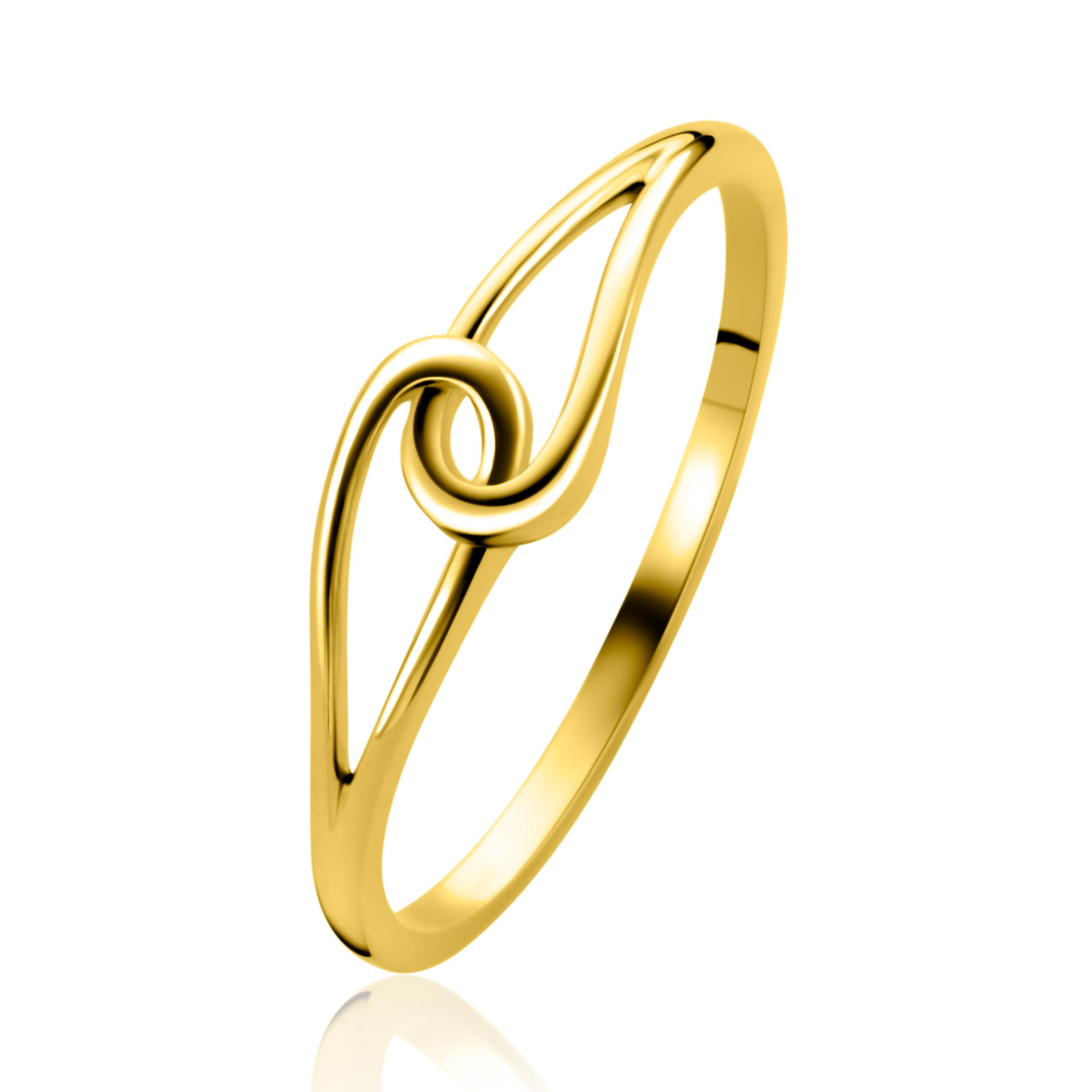 ZINZI GOLD ring slagmodel verbonden maat 58