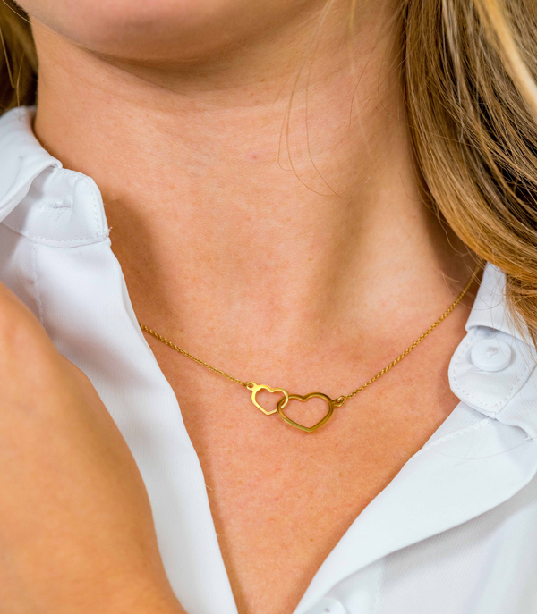 ZINZI Gold 14 Karat Gold Jasseron Halskette offene Herzen 42cm ZGC114