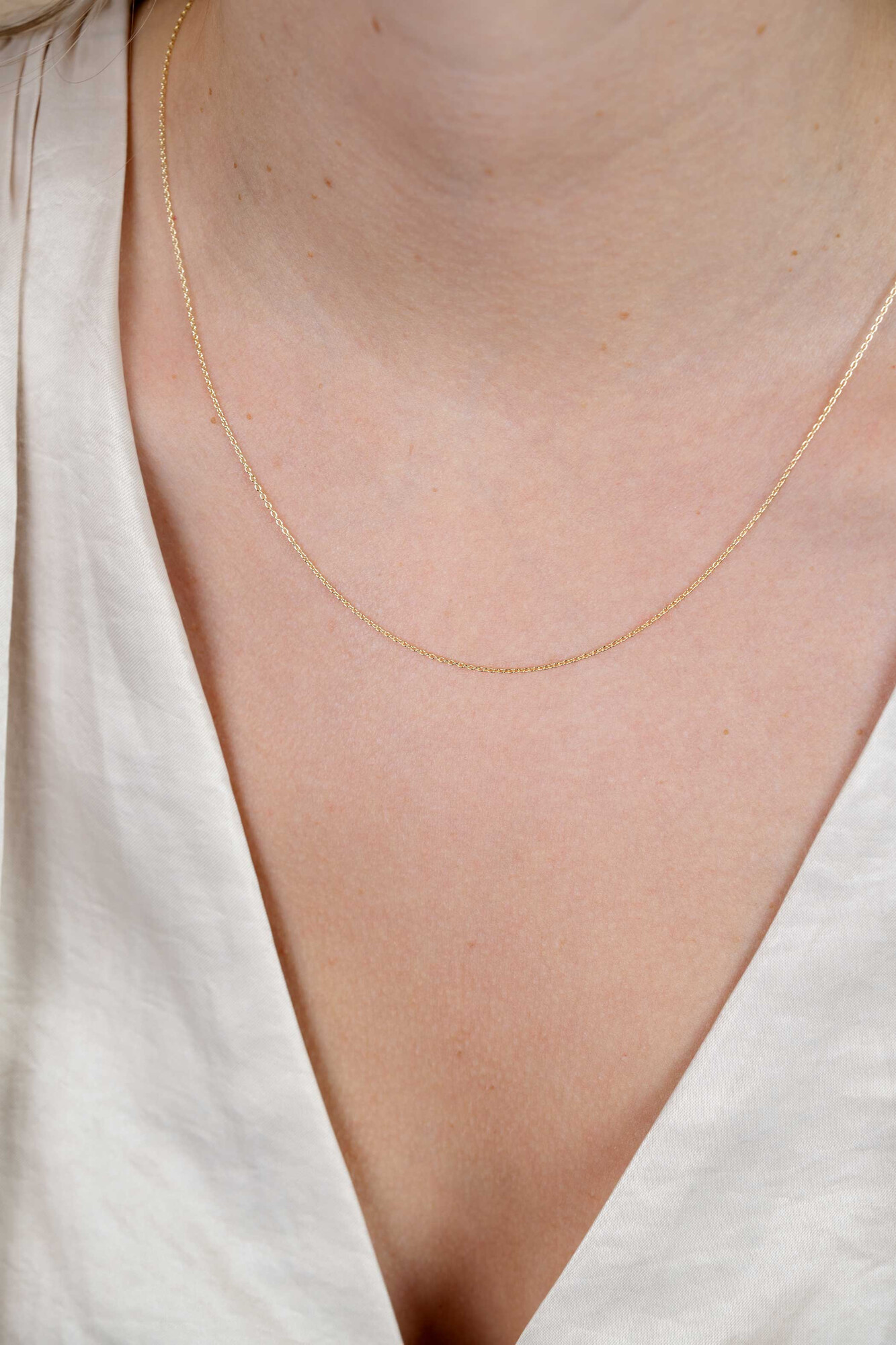 ZINZI GOLD anker lengtecollier 0,9mm 45cm