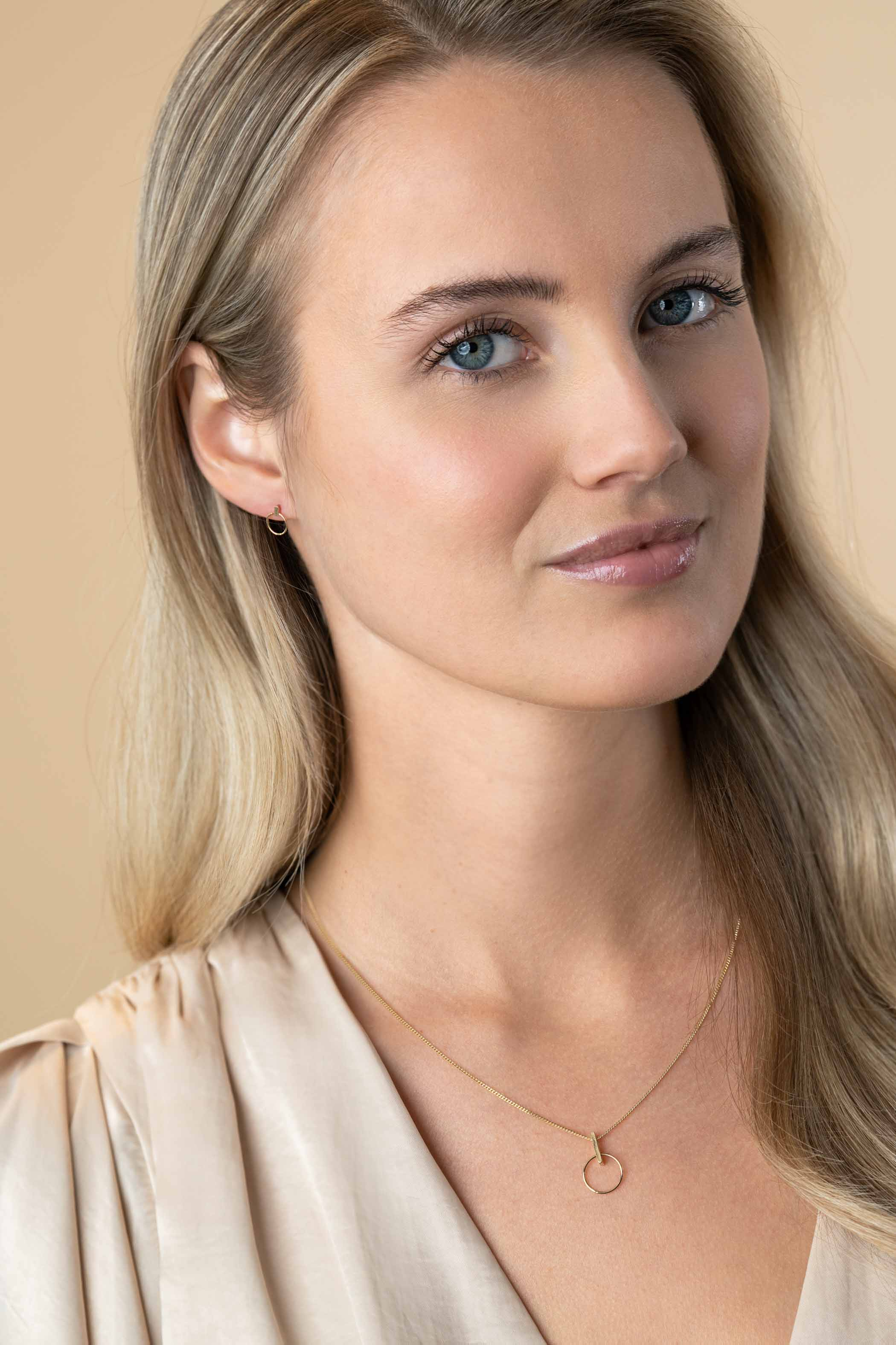 ZINZI GOLD hanger staafje met open rondje 11,5mm