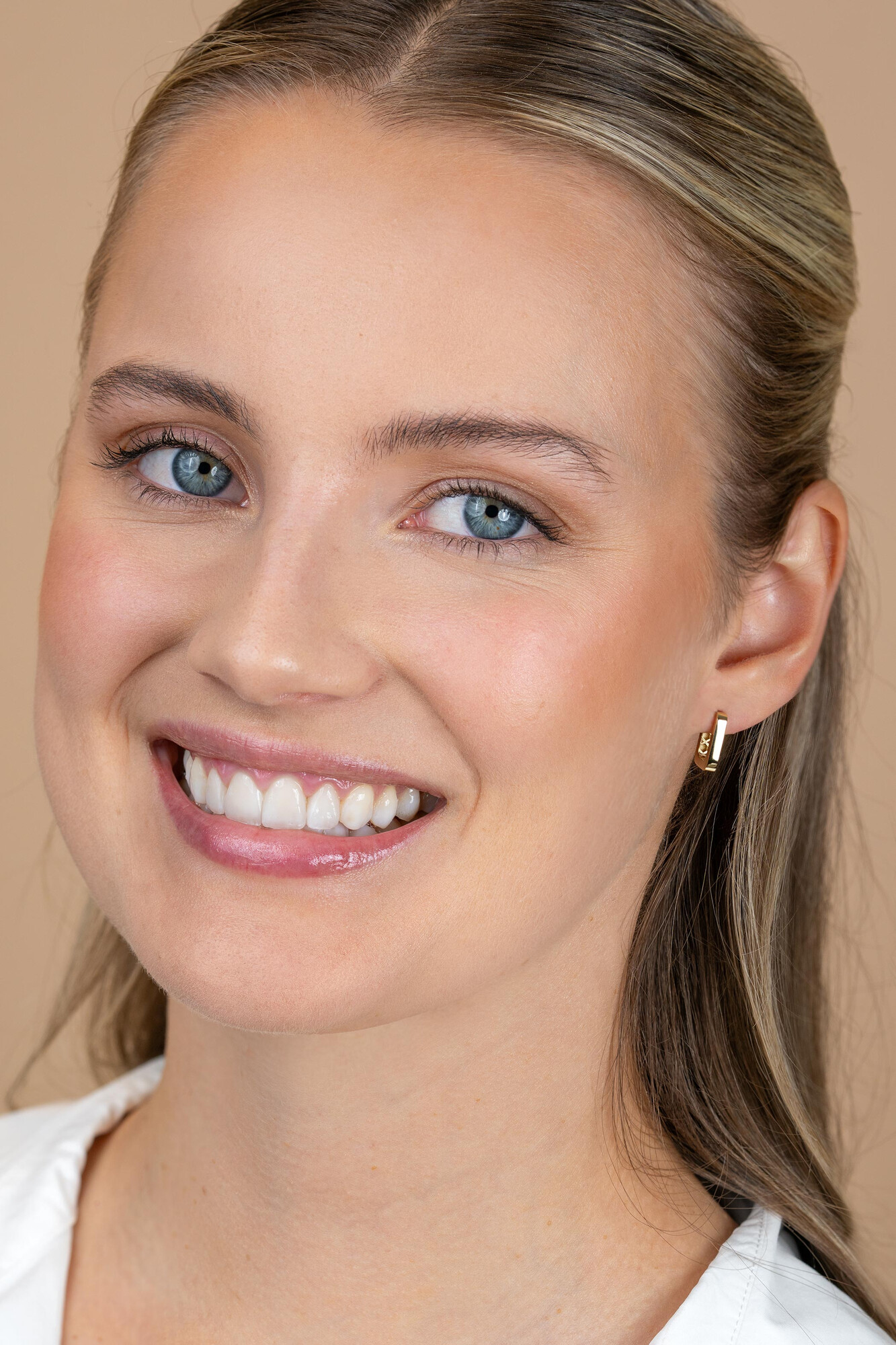 ZINZI GOLD klapcreolen rechthoek vk.buis 12.7x2.3