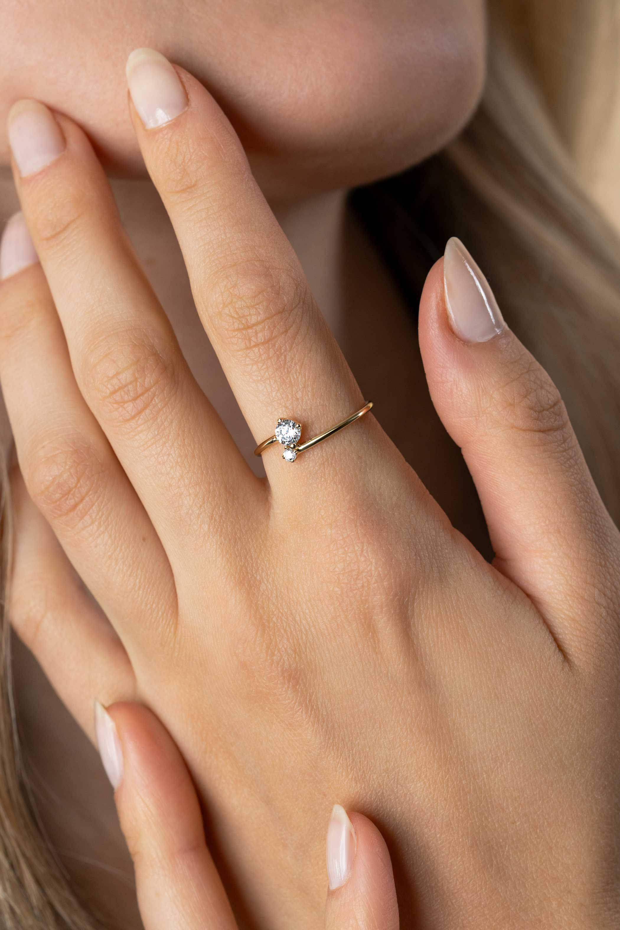 ZINZI Gold ring slagmodel met zirconia's mt. 58