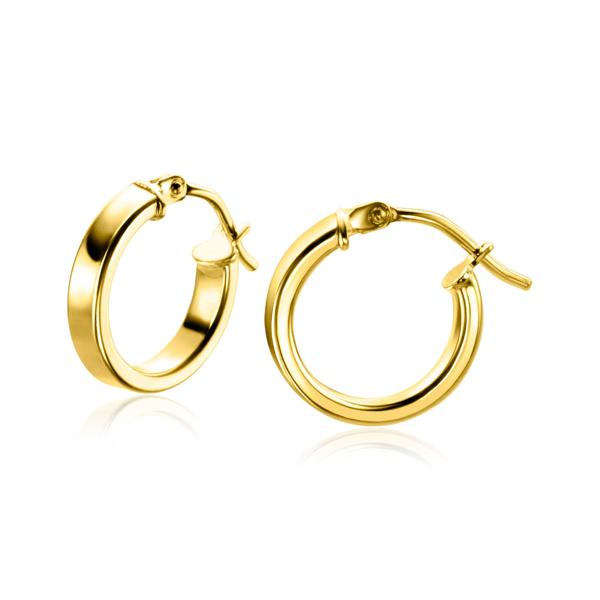 ZINZI GOLD oorringen platte vk buis 13x3mm