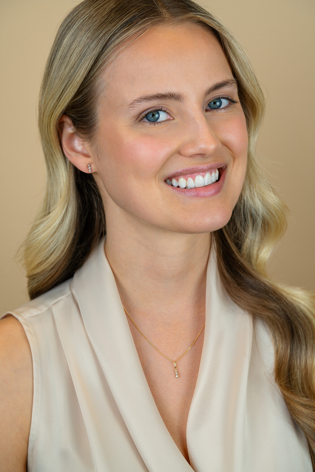 ZINZI GOLD hanger 3x zirconia aflopend