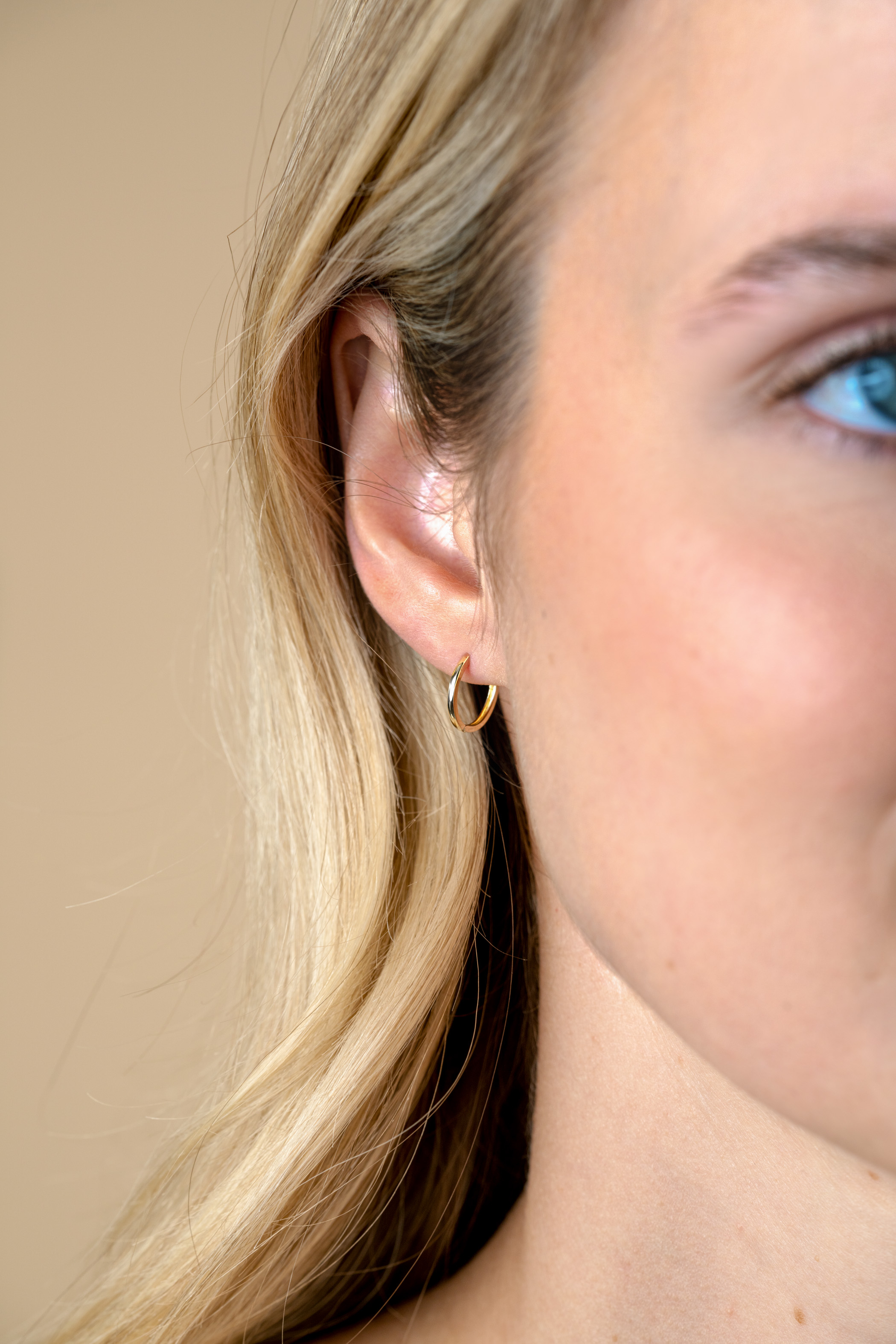 ZINZI GOLD klapcreolen glad 12x1.2mm