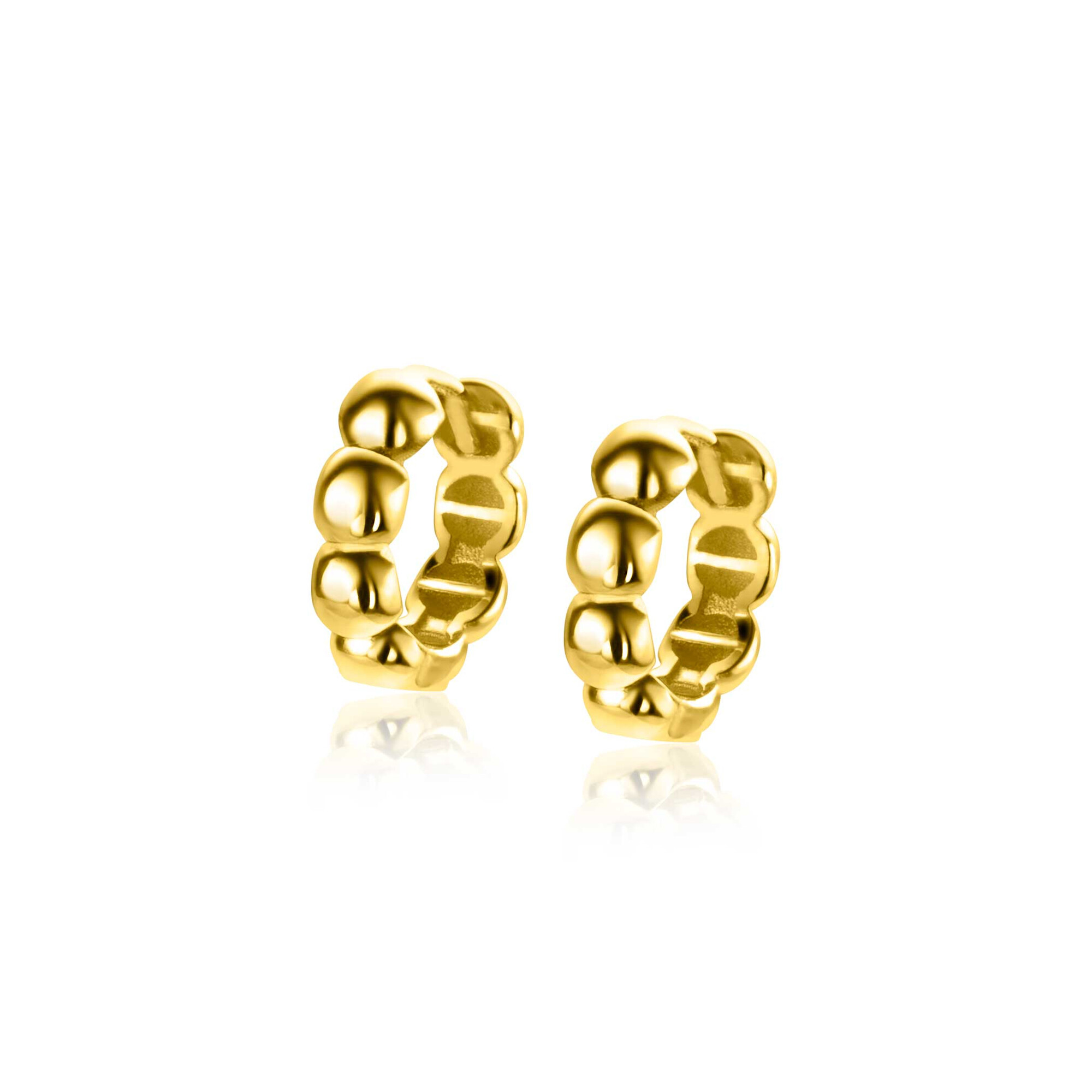 ZINZI GOLD klapcreolen bolletjes 11 x 3,3mm