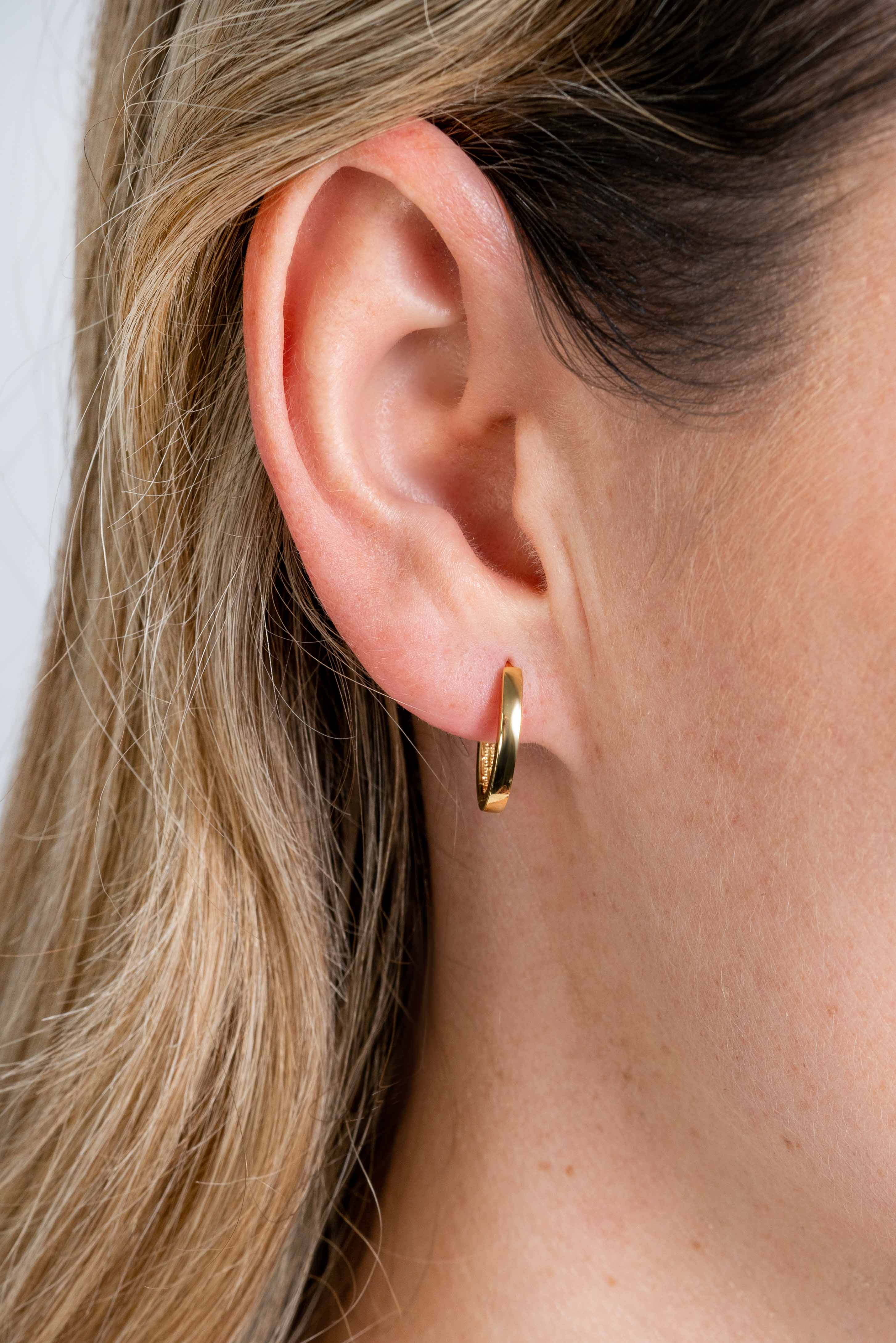 ZINZI GOLD klapcreolen ovaal 15x2mm