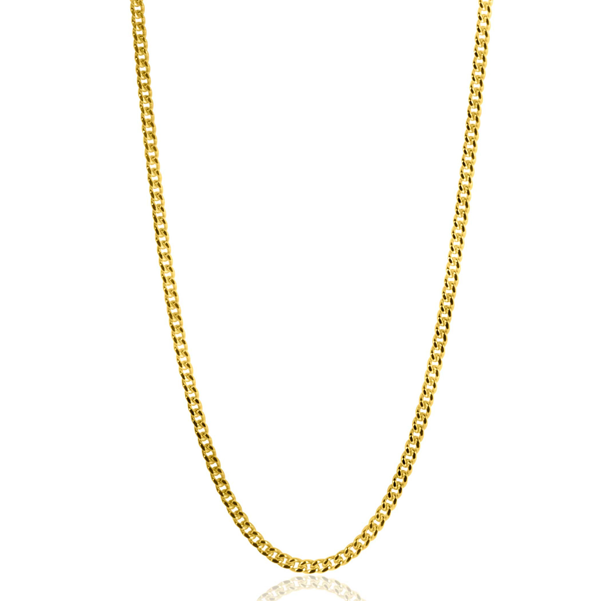 ZINZI GOLD gourmet lengtecollier 1mm 45cm