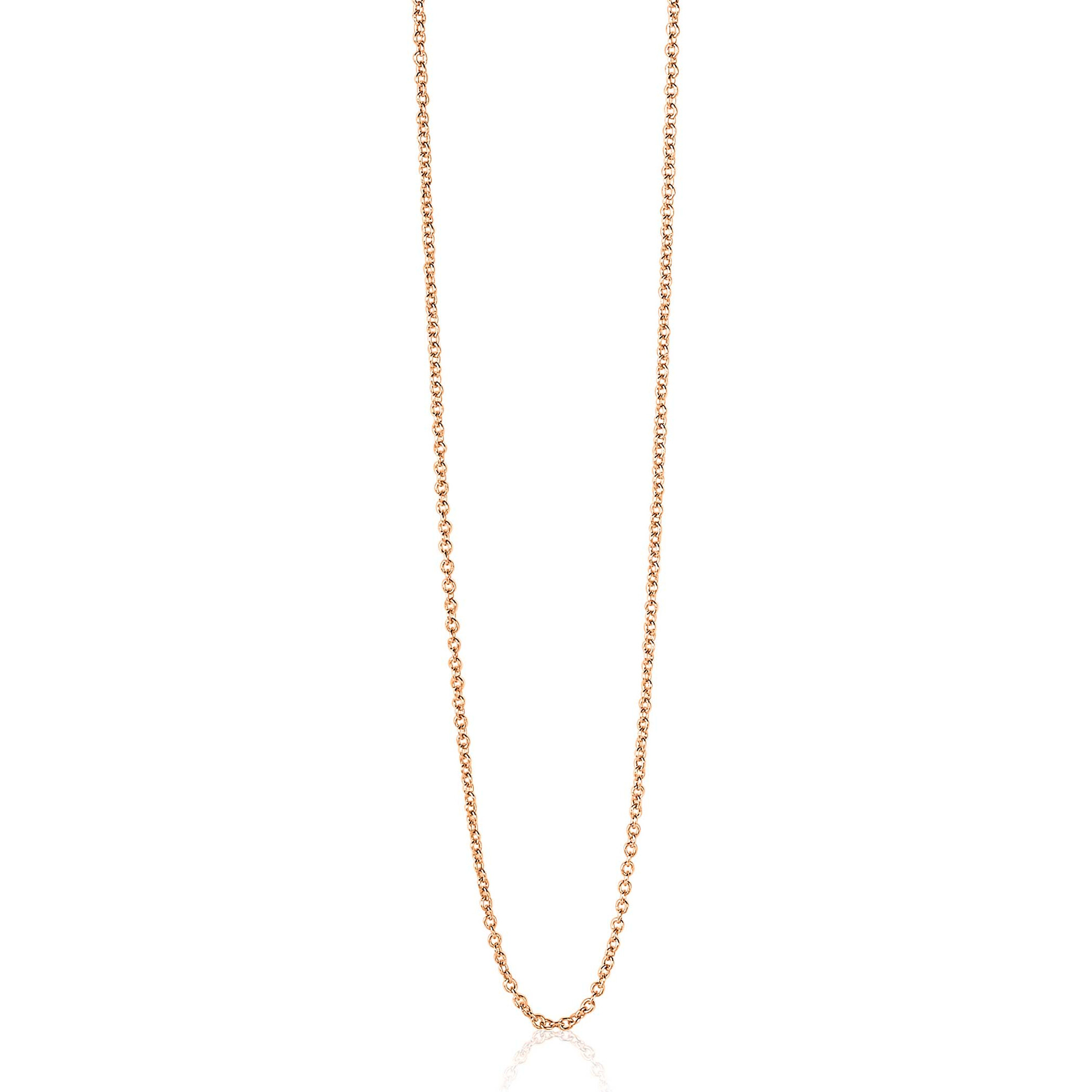 45cm ZINZI silberne Anker Kette rosévergoldet ZILC-A45R