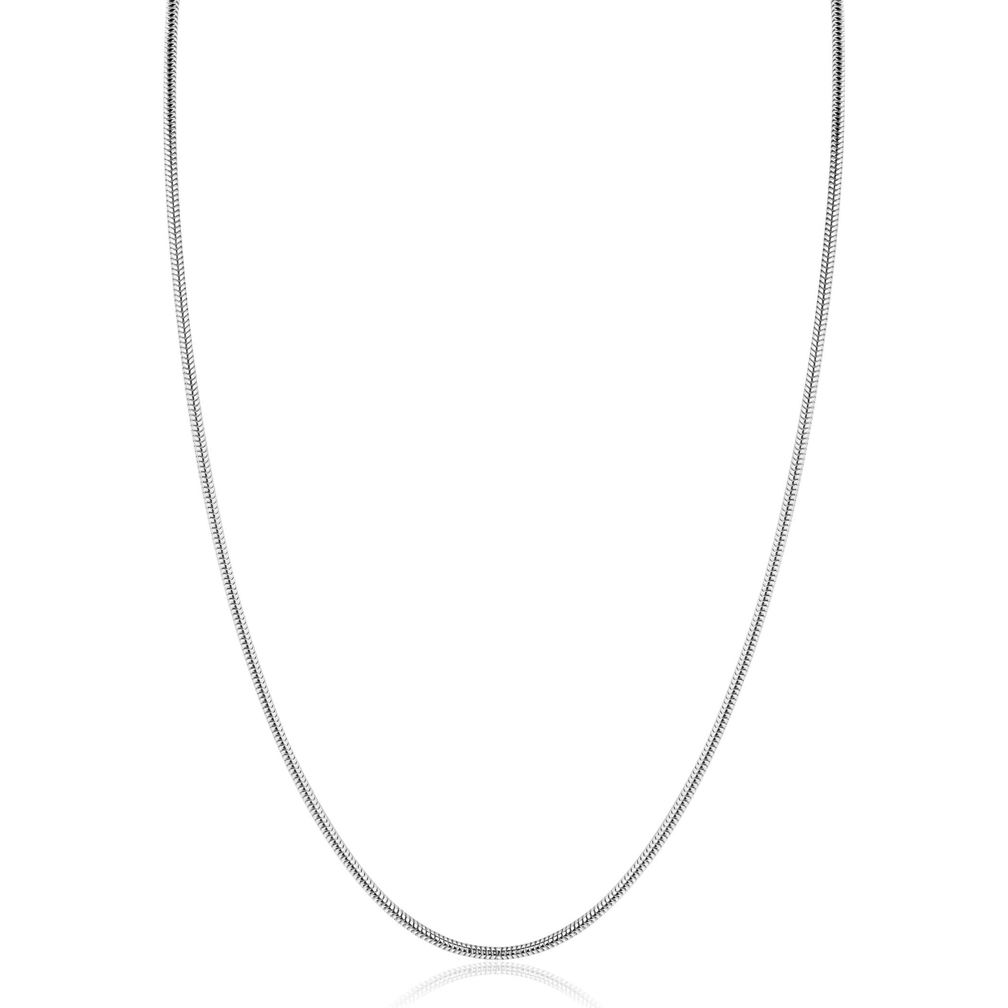 ZINZI zlv. slangen collier rond 1.7mm