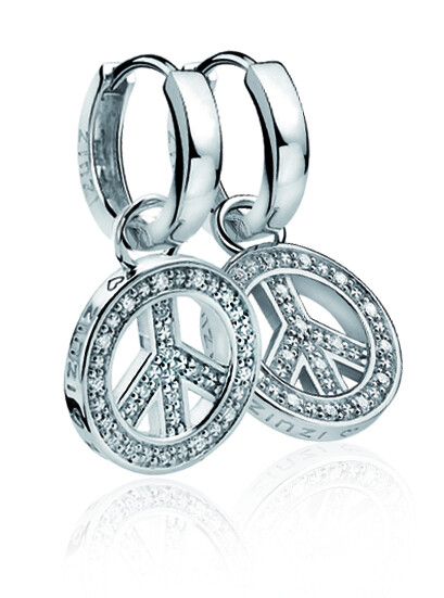 ZINZI silberne Ohrhänger  weiß ZICH721