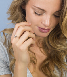 ZINZI silberner Ansteckring Stab weiß ZIR1473