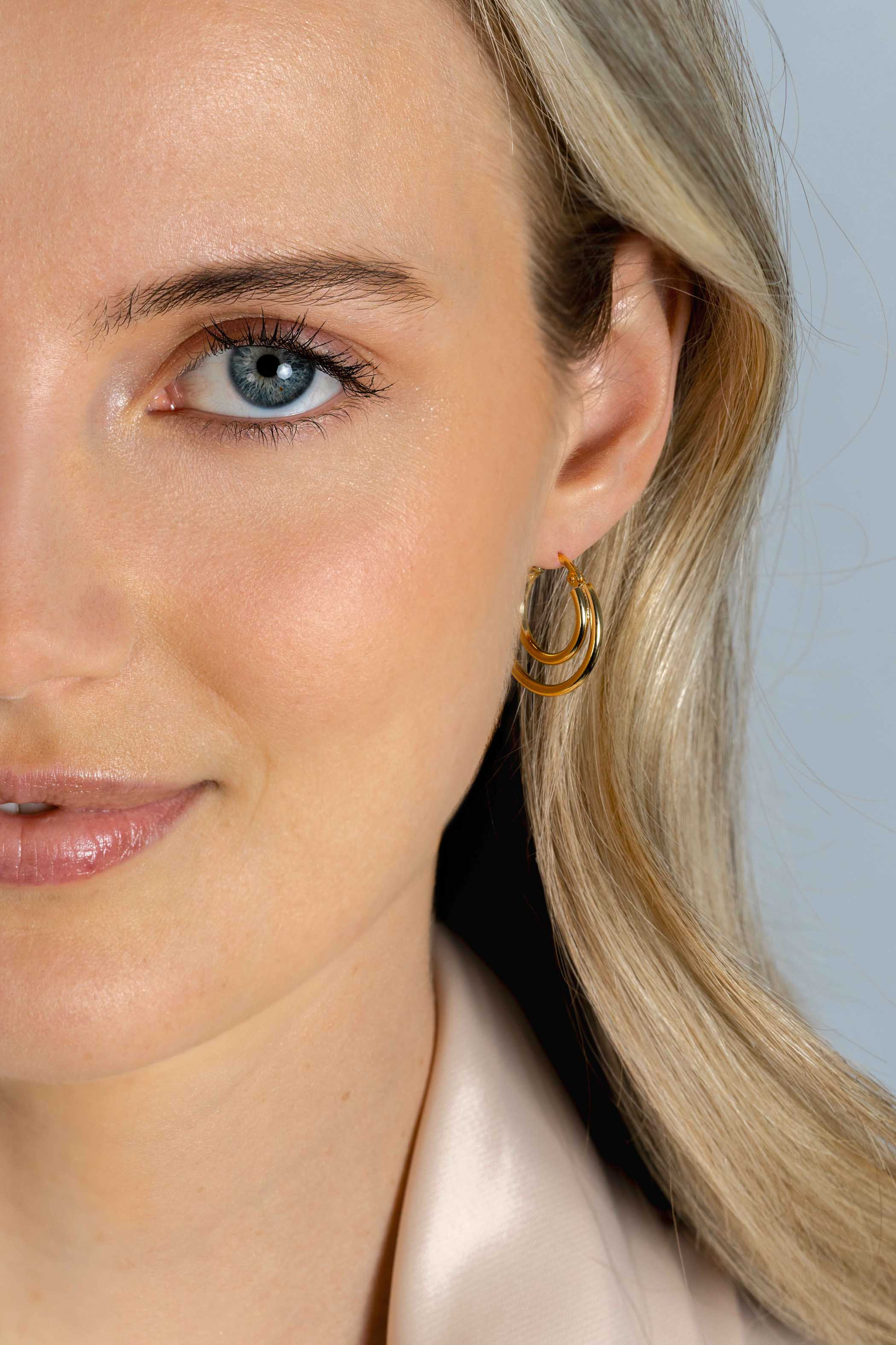 ZINZI zlv. oorr.gg.verg.2 ringen in 2 maten 22x2mm