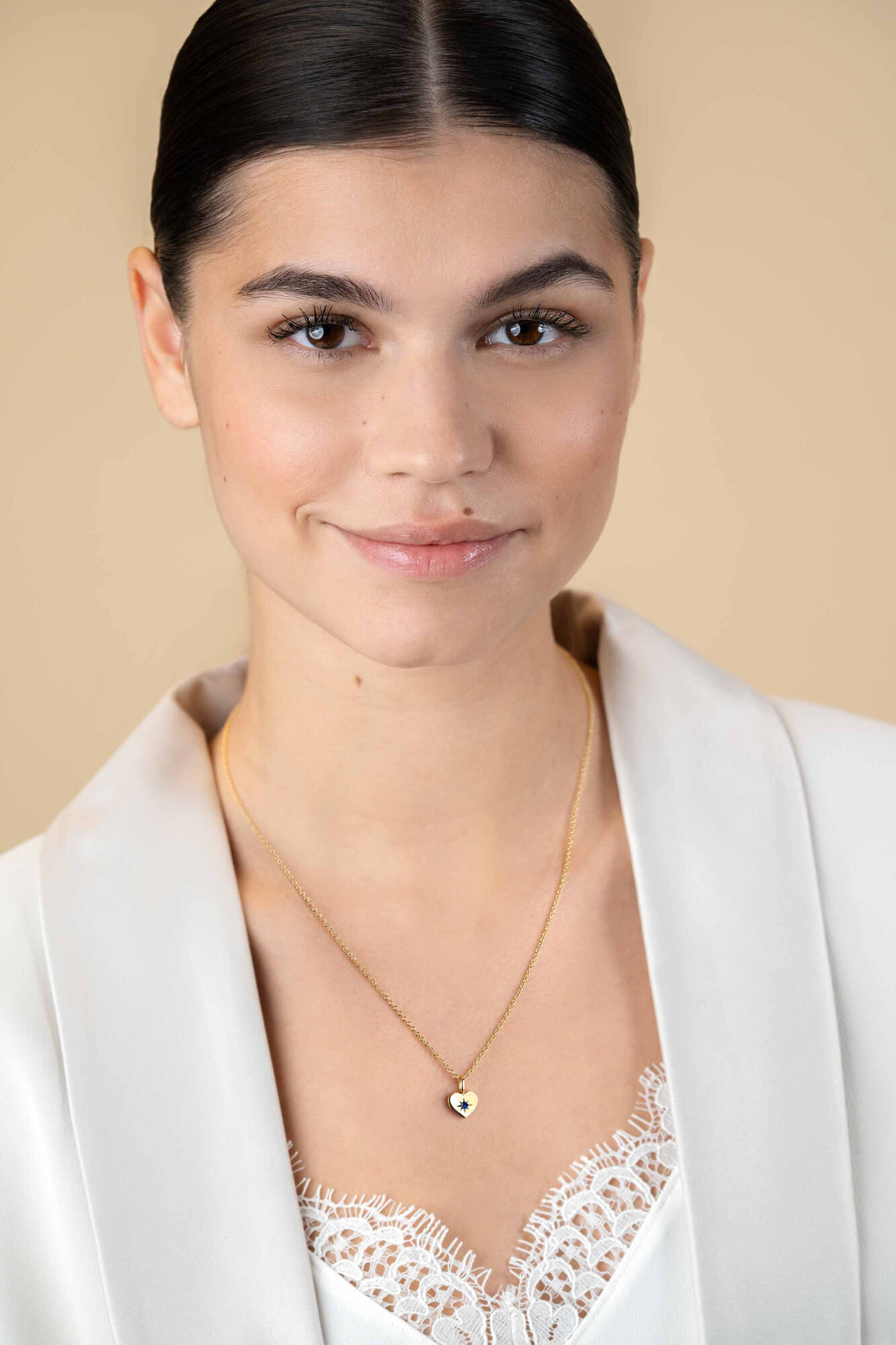 ZINZI zlv. hanger gg.verg.hart birthstones saffier