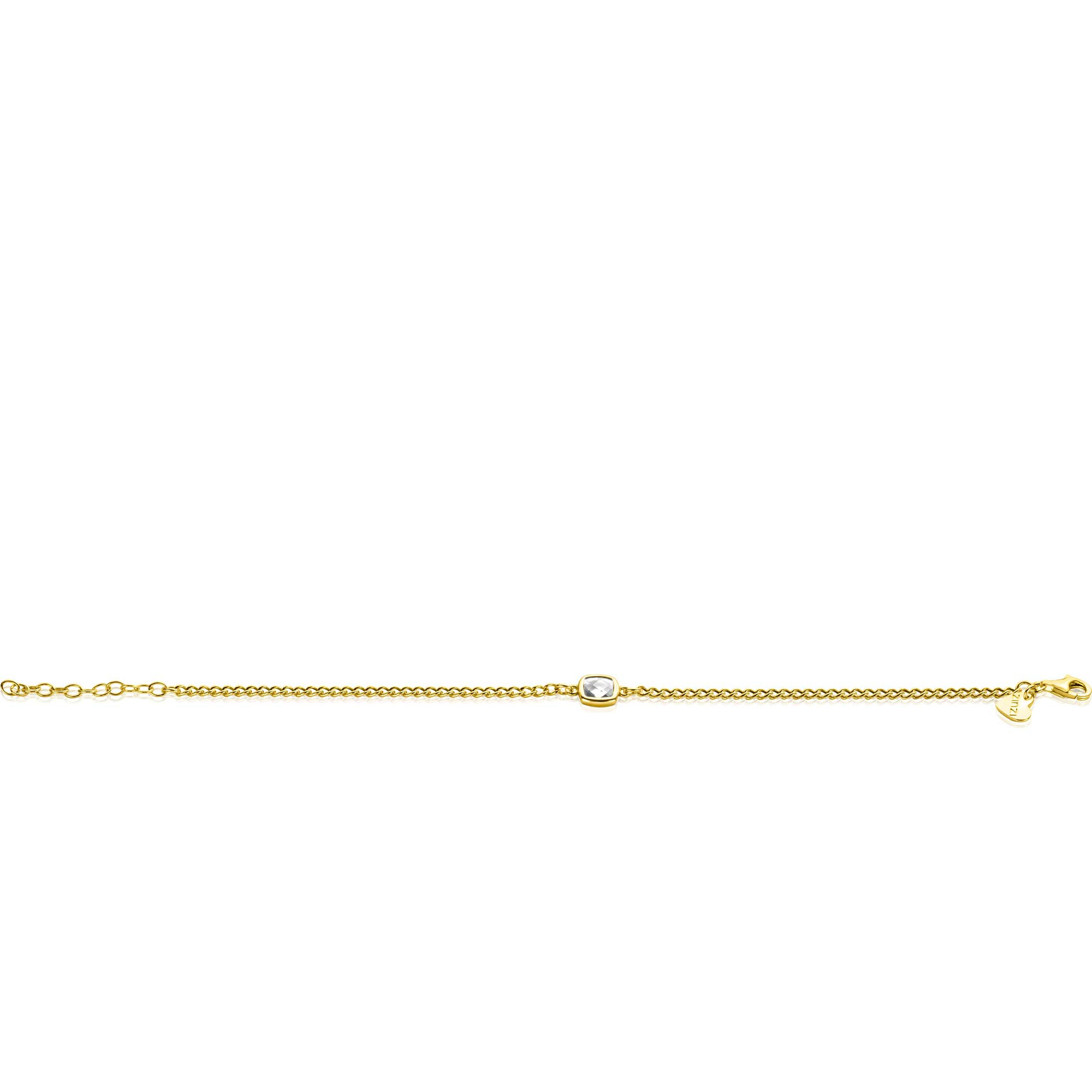 ZINZI zlv. armband gg.verg.grmt. met vk zirconia