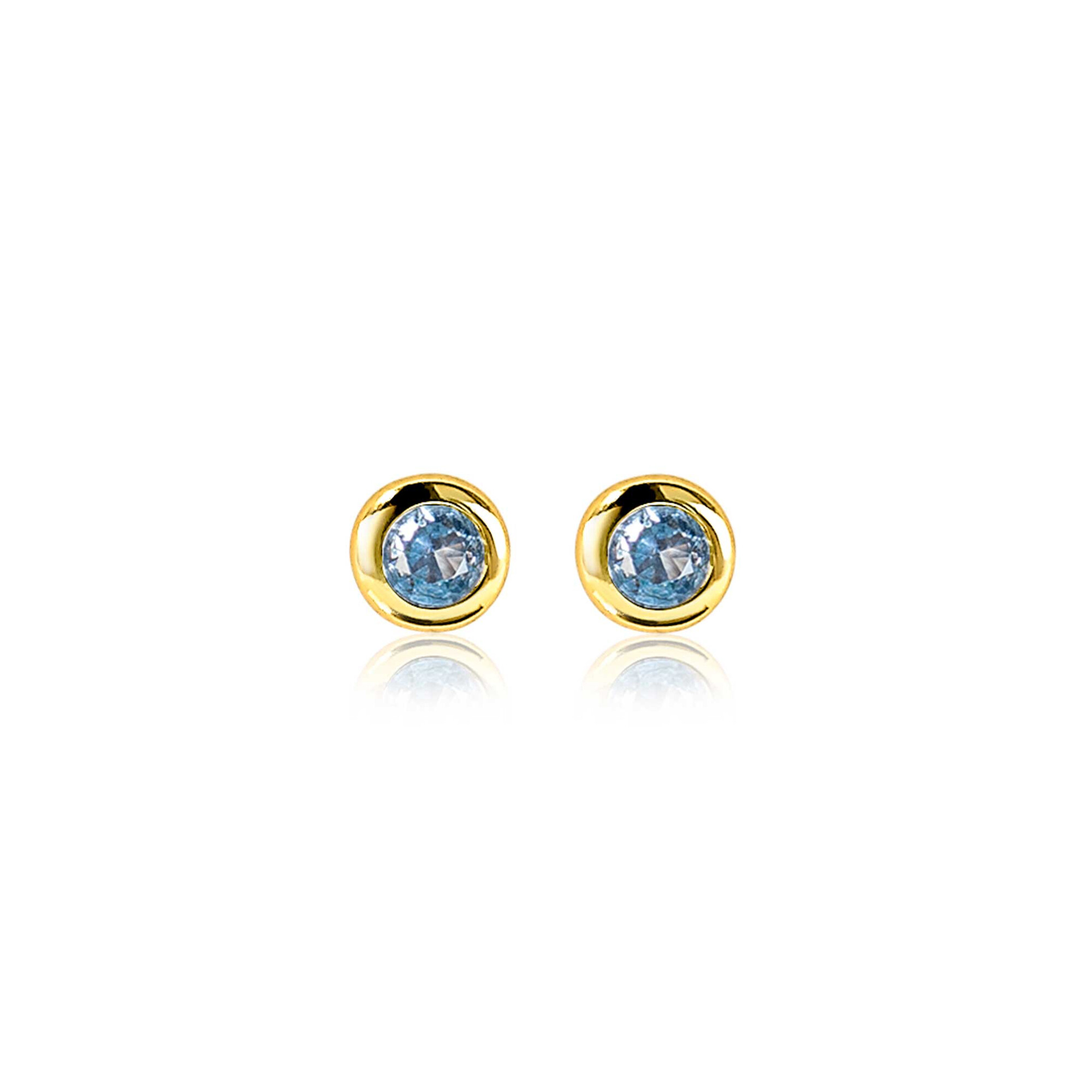 ZINZI zlv.oorknopjes ggverg.birthstones topaas cz